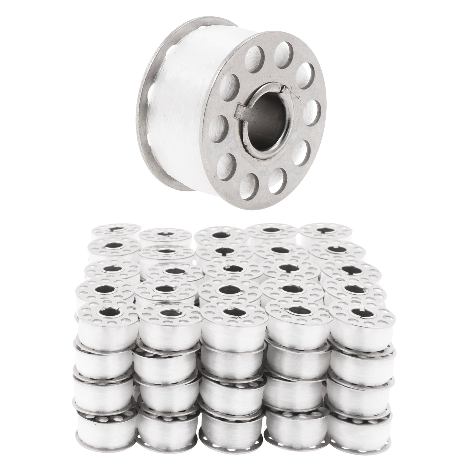 4sold – 144 Bobine Per Macchina Da Ricamo Pre-Avv Volute – Fili Bianco E Nero – Pratiche E Sempre Pronte