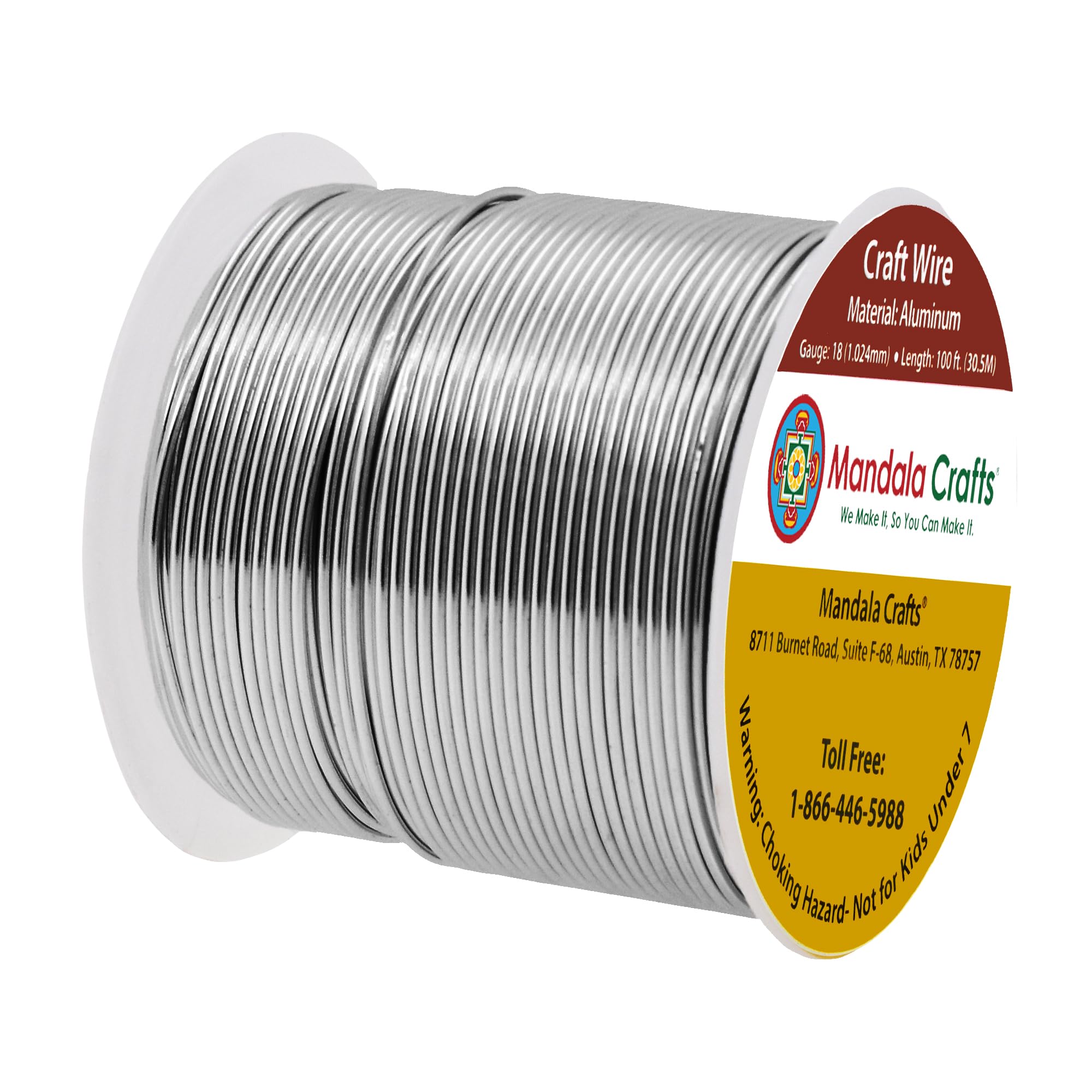 18 Gauge Anodized Aluminum Craft Wire for Jewelry Making - Bendable Flexible Crafting Wire 18 Gauge Wire Colored for Bonsai - Armature Wire for Sculpting - 100 feet