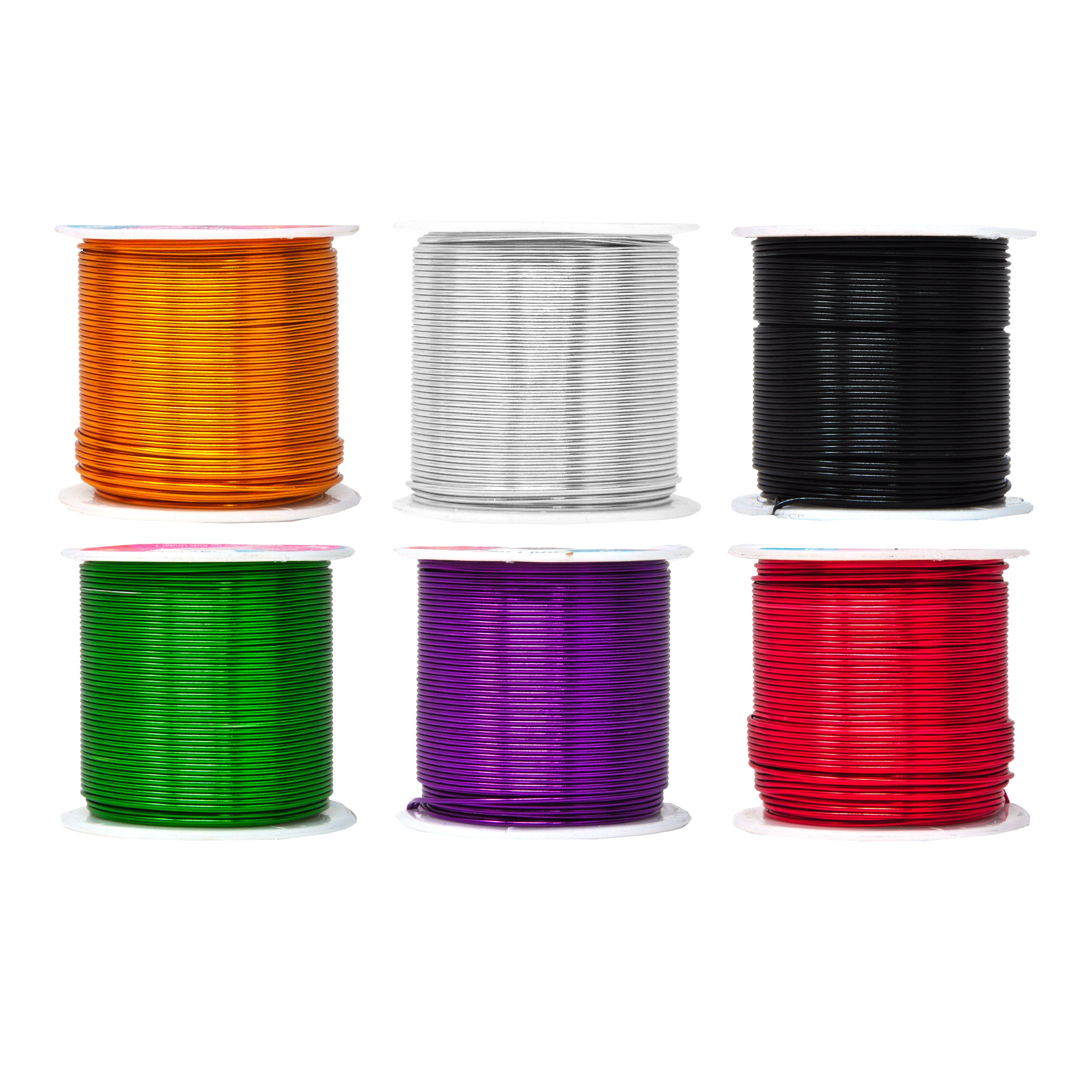 Mandala Crafts Anodized Aluminum Wire for Sculpting, Armature, Jewelry Making, Gem Metal Wrap, Garden, Colored and Soft, Assorted 6 Rolls