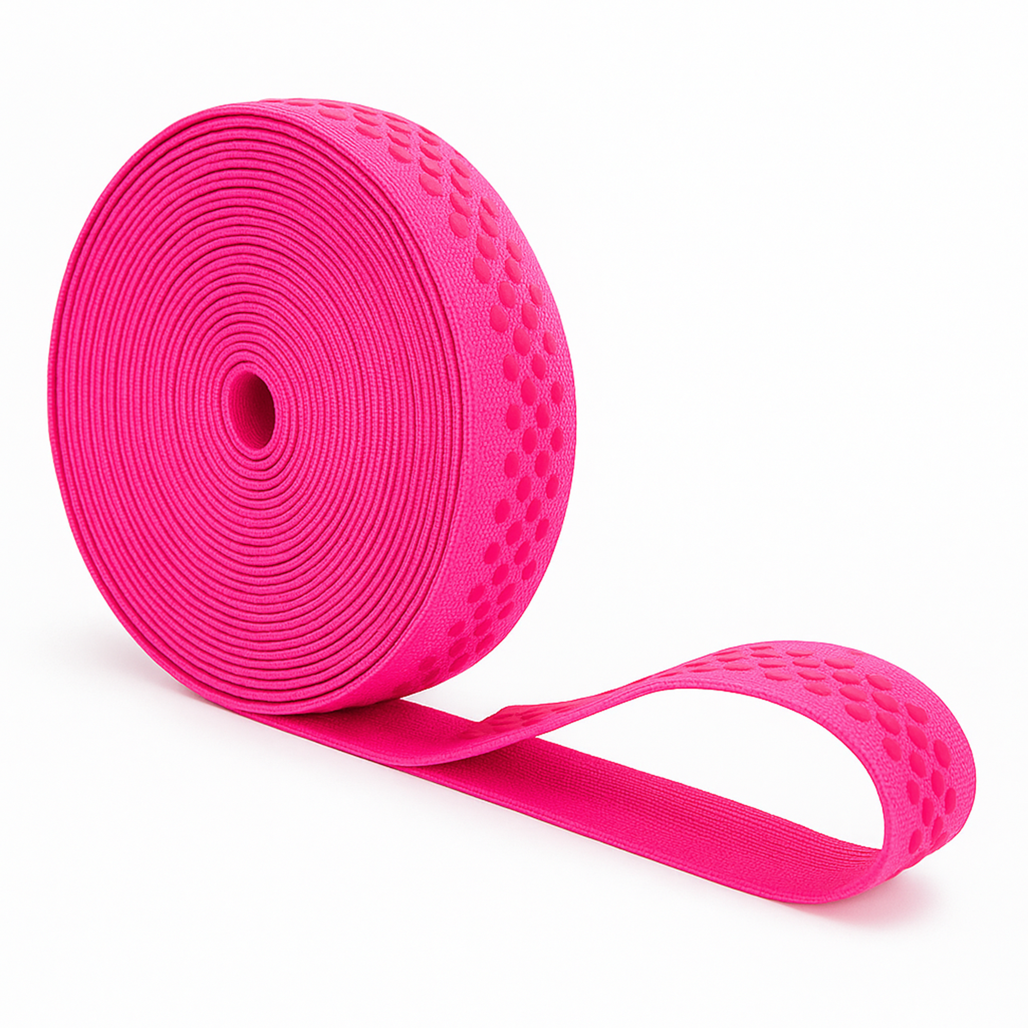 Mandala Crafts Elastic Silicone Gripper Tape for Clothing - Dotted Non Slip Elastic Band for Sewing - Silicone Elastic Straps Flat Stretchy Fabric Elastic Ribbon