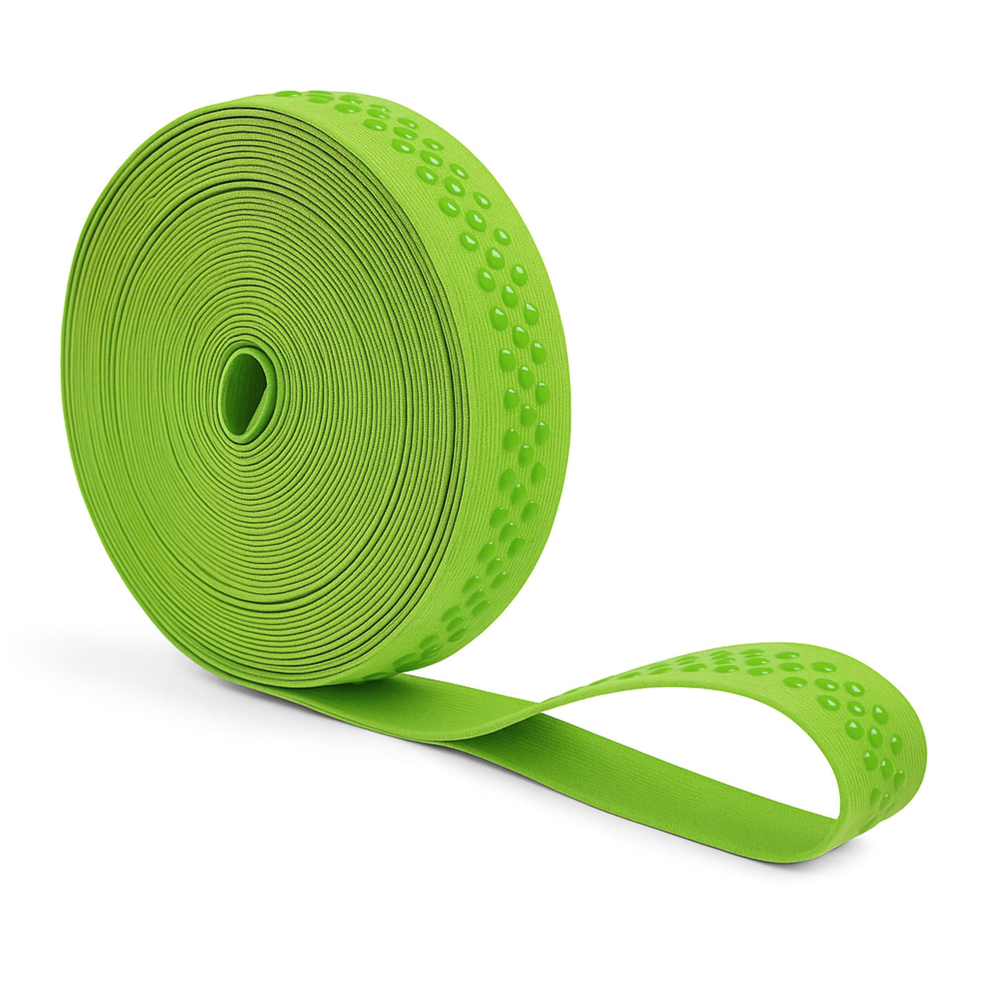 Mandala Crafts Elastic Silicone Gripper Tape for Clothing - Dotted Non Slip Elastic Band for Sewing - Silicone Elastic Straps Flat Stretchy Fabric Elastic Ribbon