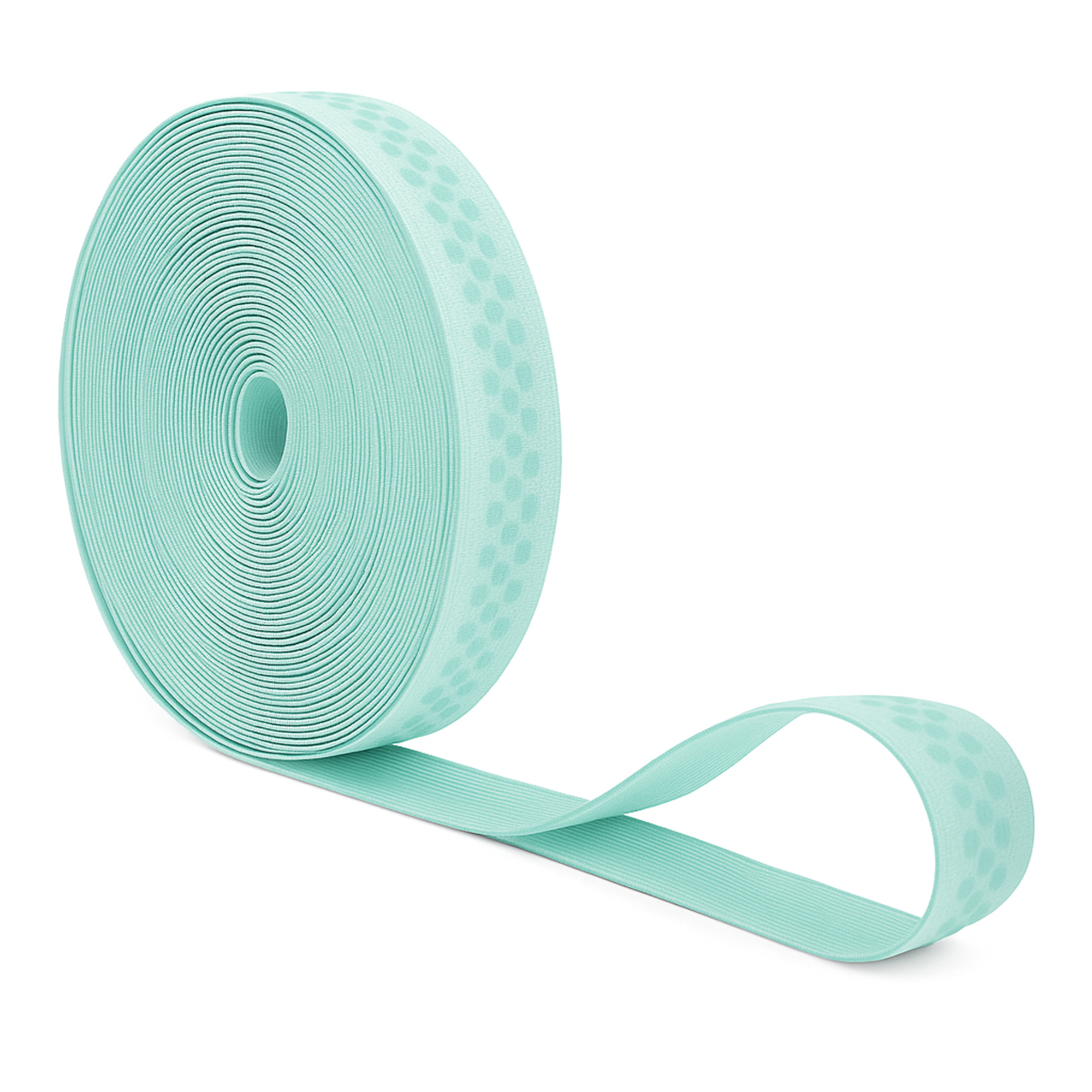 Mandala Crafts Elastic Silicone Gripper Tape for Clothing - Dotted Non Slip Elastic Band for Sewing - Silicone Elastic Straps Flat Stretchy Fabric Elastic Ribbon