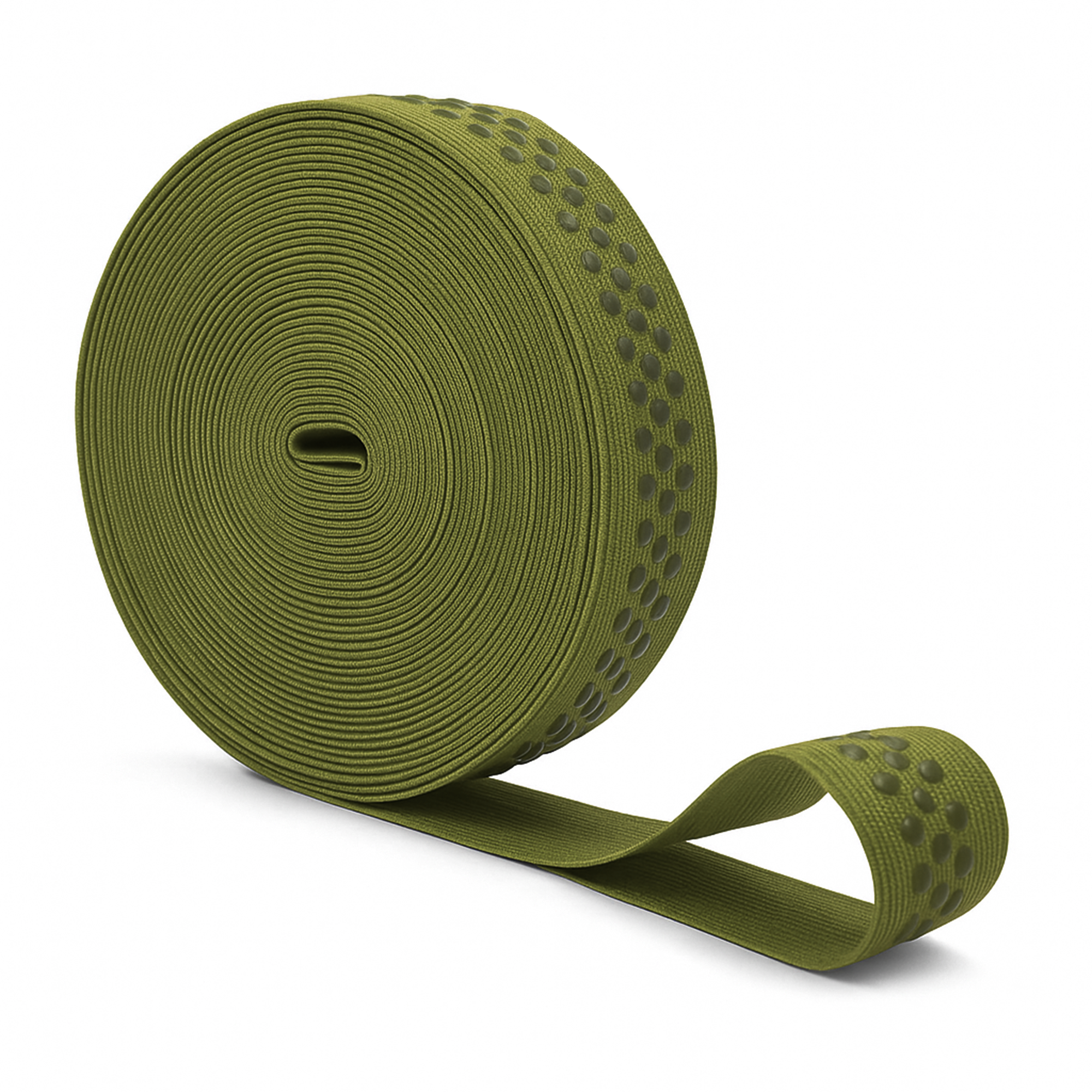 Mandala Crafts Elastic Silicone Gripper Tape for Clothing - Dotted Non Slip Elastic Band for Sewing - Silicone Elastic Straps Flat Stretchy Fabric Elastic Ribbon