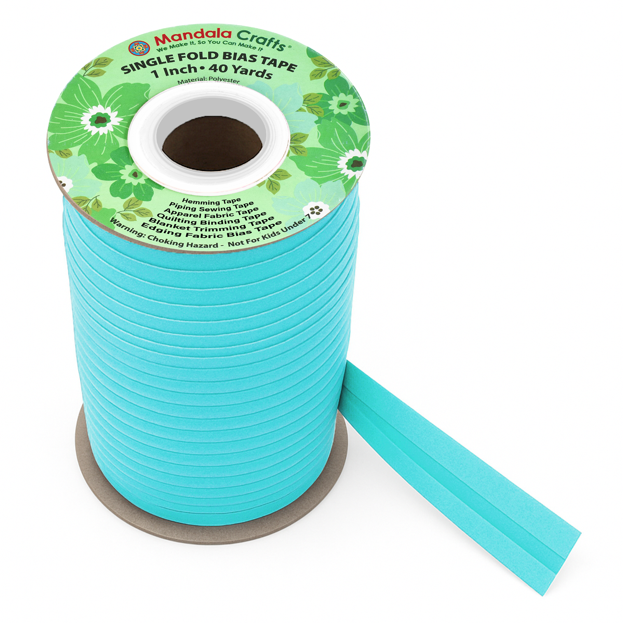 1 Inch Fabric Single Fold Bias Tape for Sewing Piping Hemming - 40 Yds Bias Tape Blanket Quilt Bias Binding Tape - Seam Binding Tape