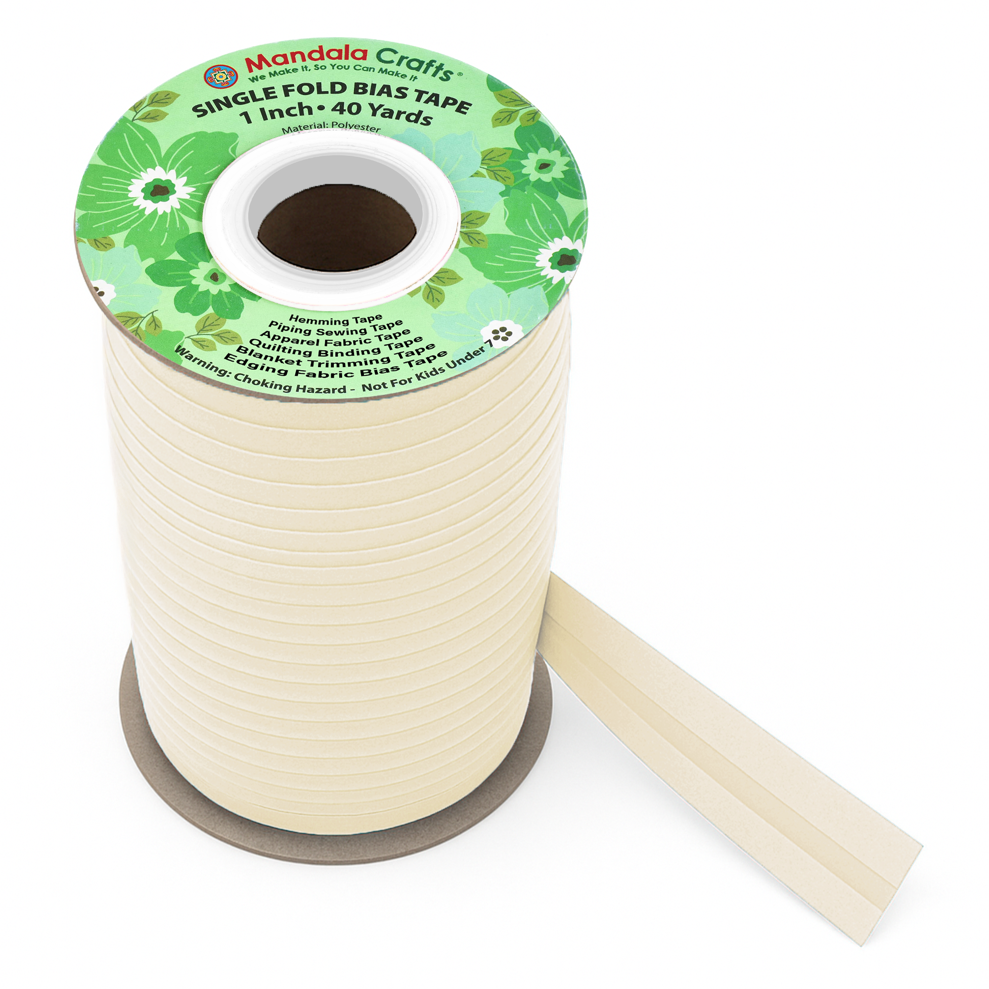 1 Inch Fabric Single Fold Bias Tape for Sewing Piping Hemming - 40 Yds Bias Tape Blanket Quilt Bias Binding Tape - Seam Binding Tape