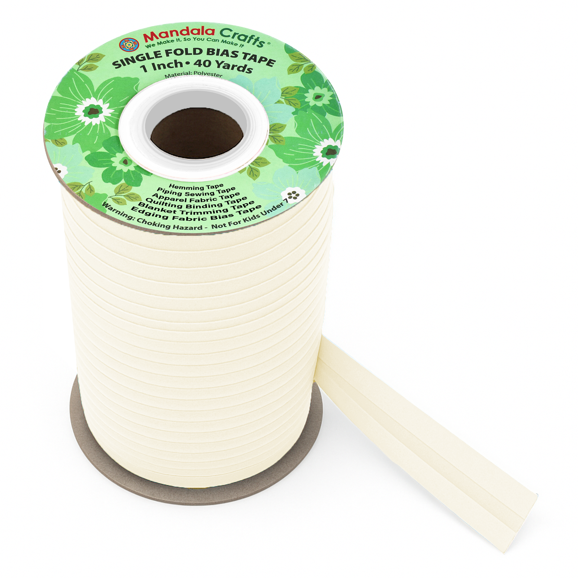 1 Inch Fabric Single Fold Bias Tape for Sewing Piping Hemming - 40 Yds Bias Tape Blanket Quilt Bias Binding Tape - Seam Binding Tape