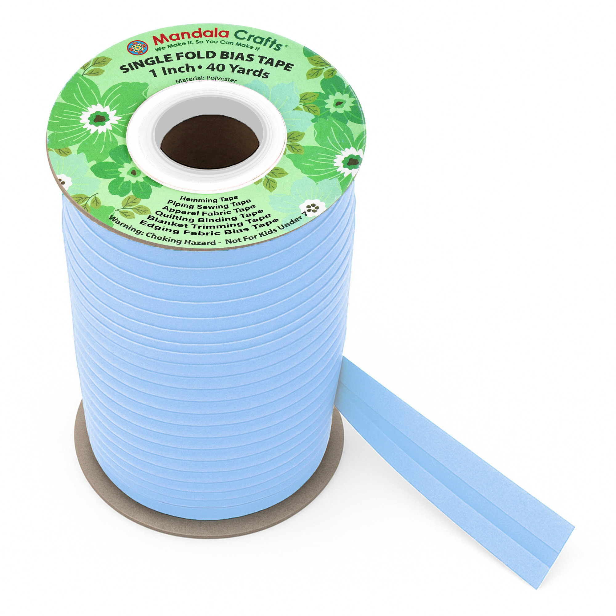 1 Inch Fabric Single Fold Bias Tape for Sewing Piping Hemming - 40 Yds Bias Tape Blanket Quilt Bias Binding Tape - Seam Binding Tape