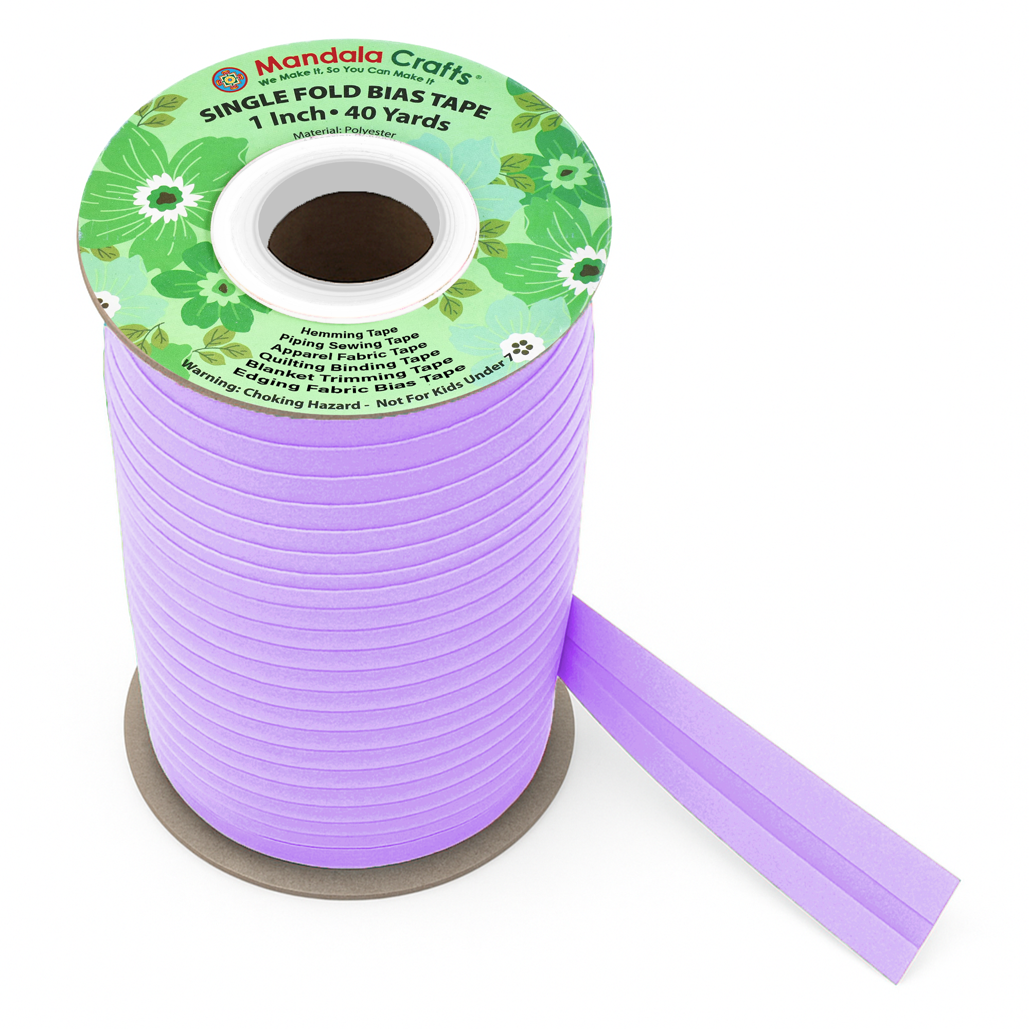 1 Inch Fabric Single Fold Bias Tape for Sewing Piping Hemming - 40 Yds Bias Tape Blanket Quilt Bias Binding Tape - Seam Binding Tape