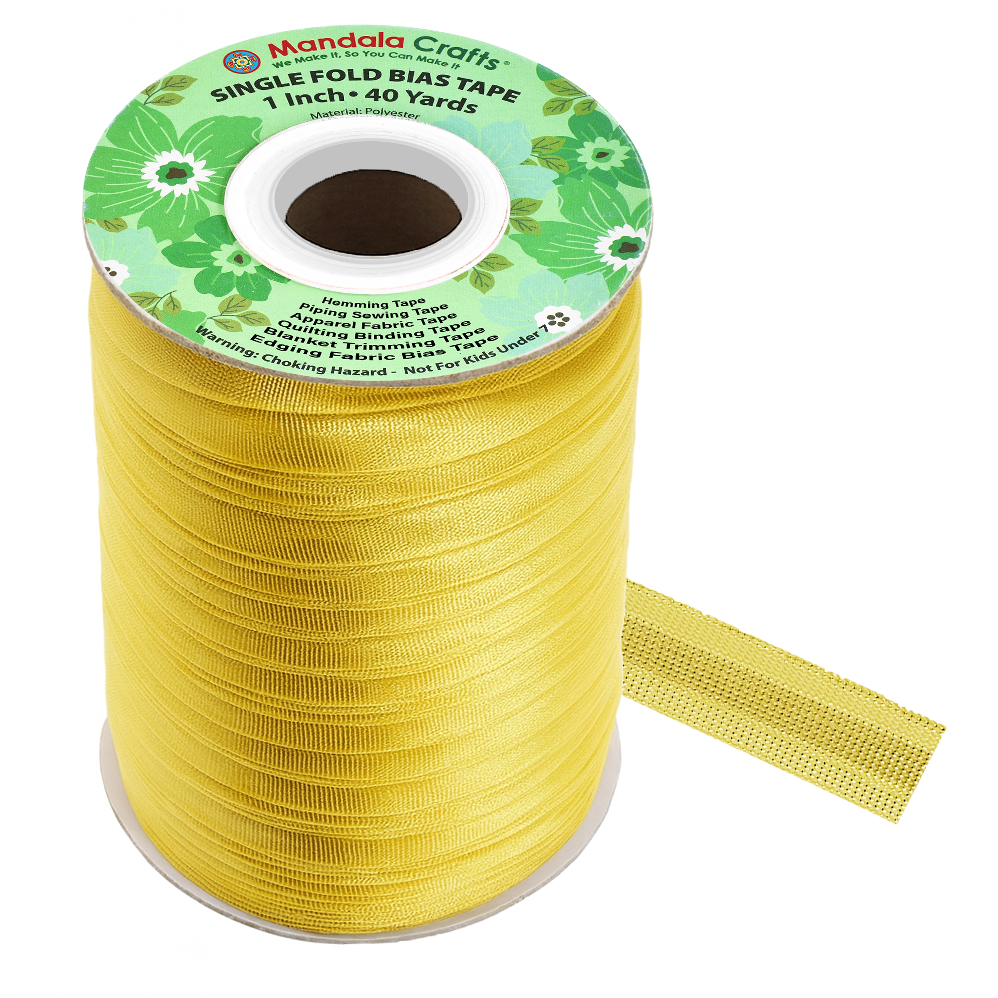 1 Inch Fabric Single Fold Bias Tape for Sewing Piping Hemming - 40 Yds Bias Tape Blanket Quilt Bias Binding Tape - Seam Binding Tape