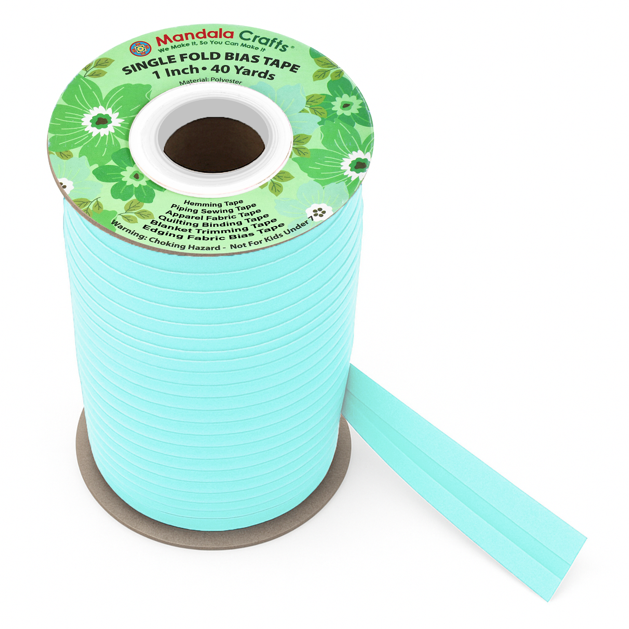 1 Inch Fabric Single Fold Bias Tape for Sewing Piping Hemming - 40 Yds Bias Tape Blanket Quilt Bias Binding Tape - Seam Binding Tape