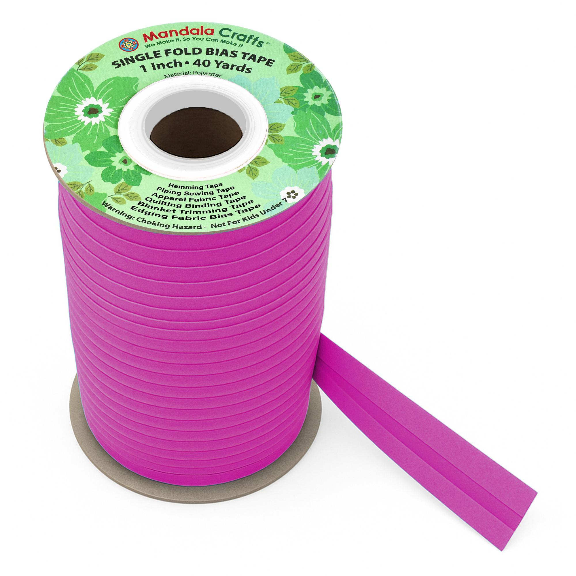 1 Inch Fabric Single Fold Bias Tape for Sewing Piping Hemming - 40 Yds Bias Tape Blanket Quilt Bias Binding Tape - Seam Binding Tape