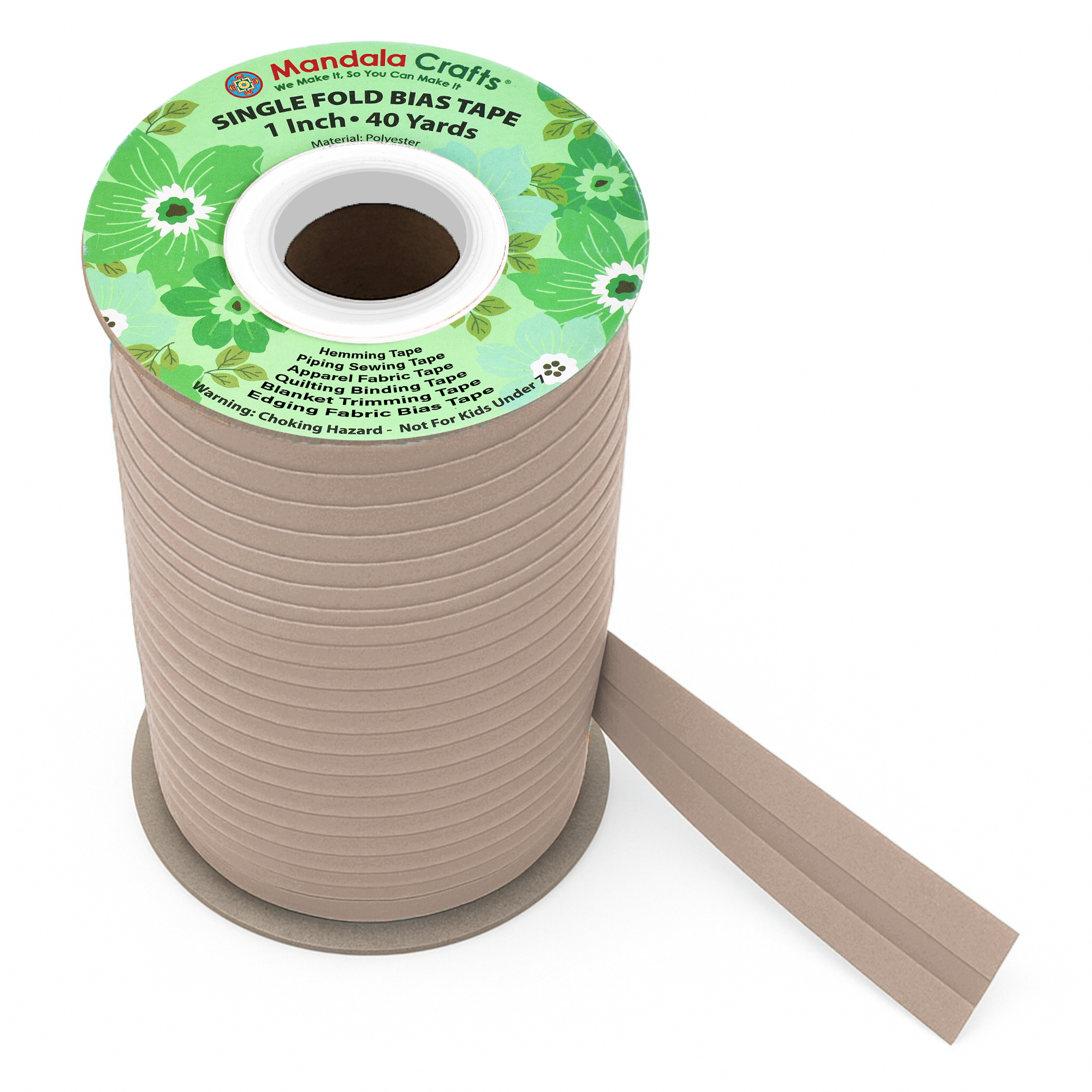 1 Inch Fabric Single Fold Bias Tape for Sewing Piping Hemming - 40 Yds Bias Tape Blanket Quilt Bias Binding Tape - Seam Binding Tape