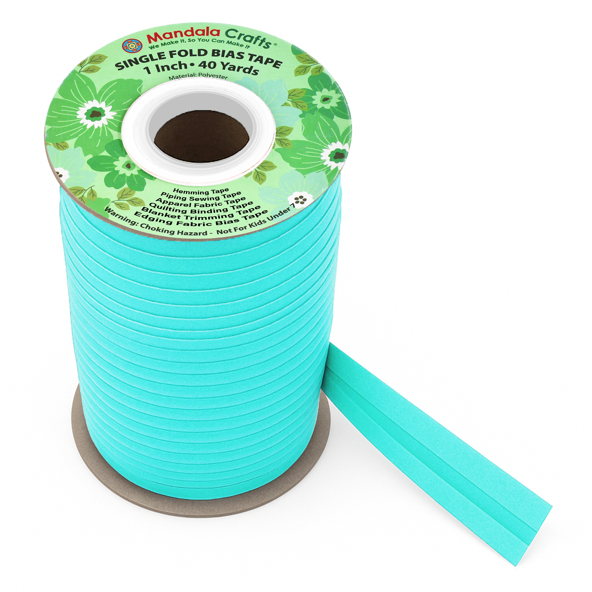 1 Inch Fabric Single Fold Bias Tape for Sewing Piping Hemming - 40 Yds Bias Tape Blanket Quilt Bias Binding Tape - Seam Binding Tape