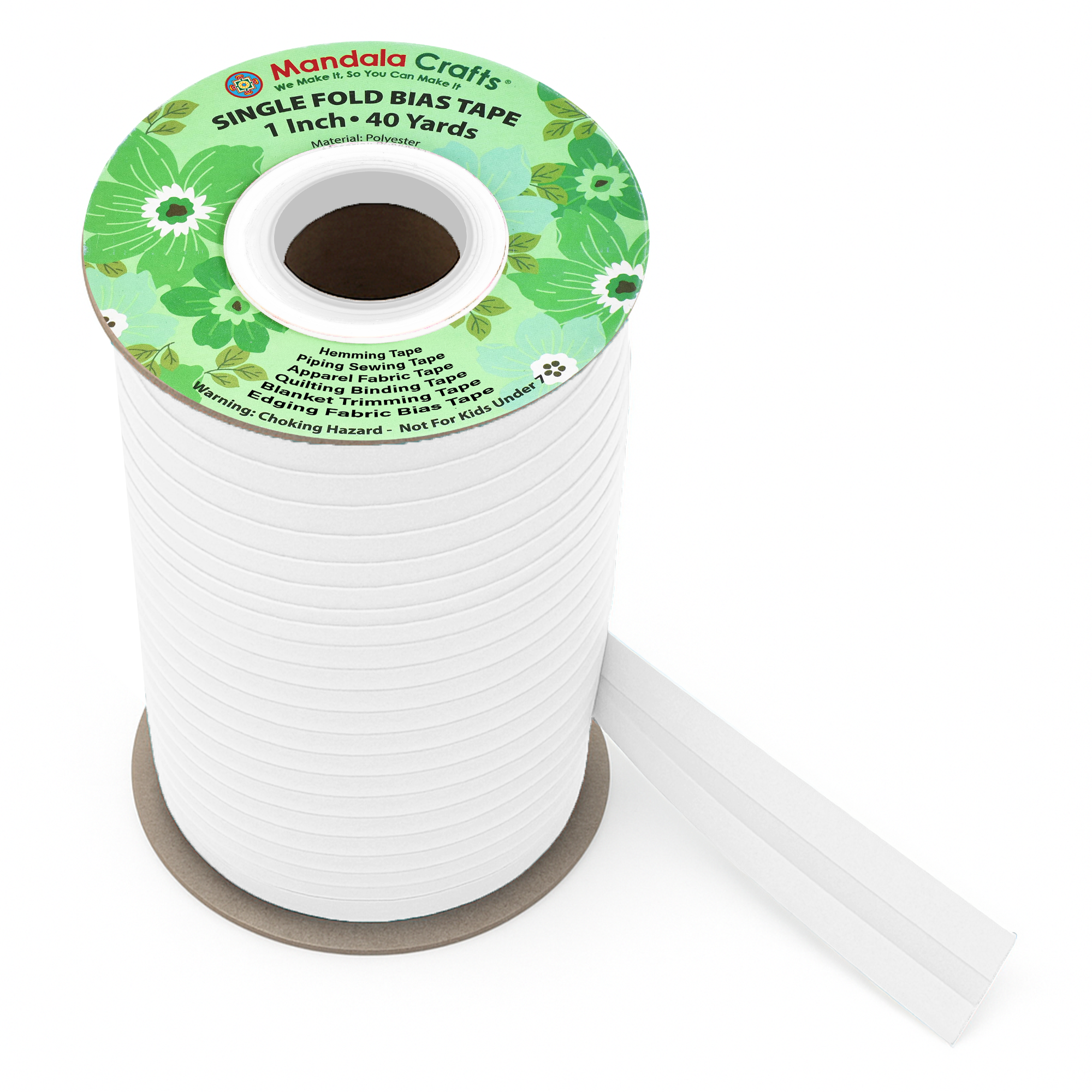 1 Inch Fabric Single Fold Bias Tape for Sewing Piping Hemming - 40 Yds Bias Tape Blanket Quilt Bias Binding Tape - Seam Binding Tape