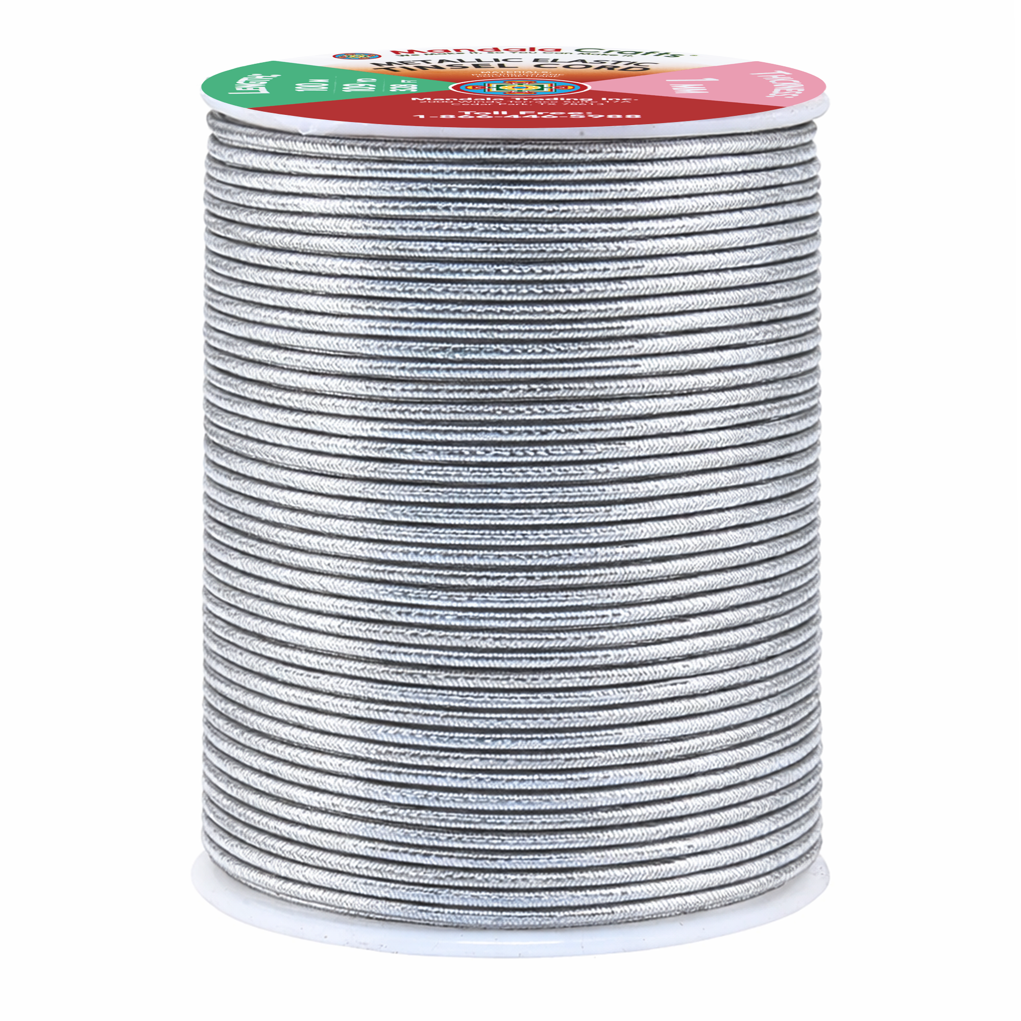 Metallic Cord Tinsel String Rope for Ornament Hanging, Decorating, Gift Wrapping, Crafting