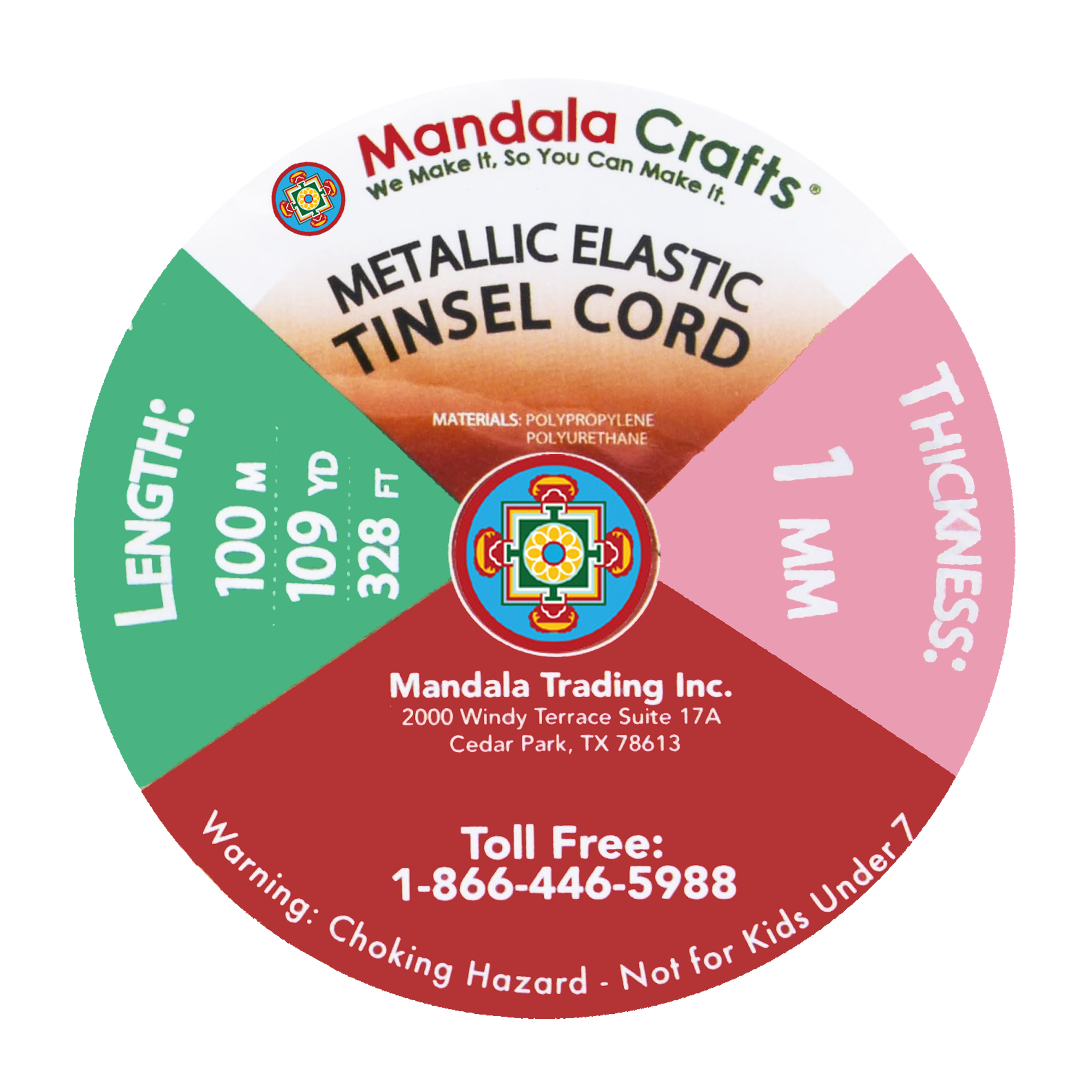 Metallic Cord Tinsel String Rope for Ornament Hanging, Decorating, Gift Wrapping, Crafting