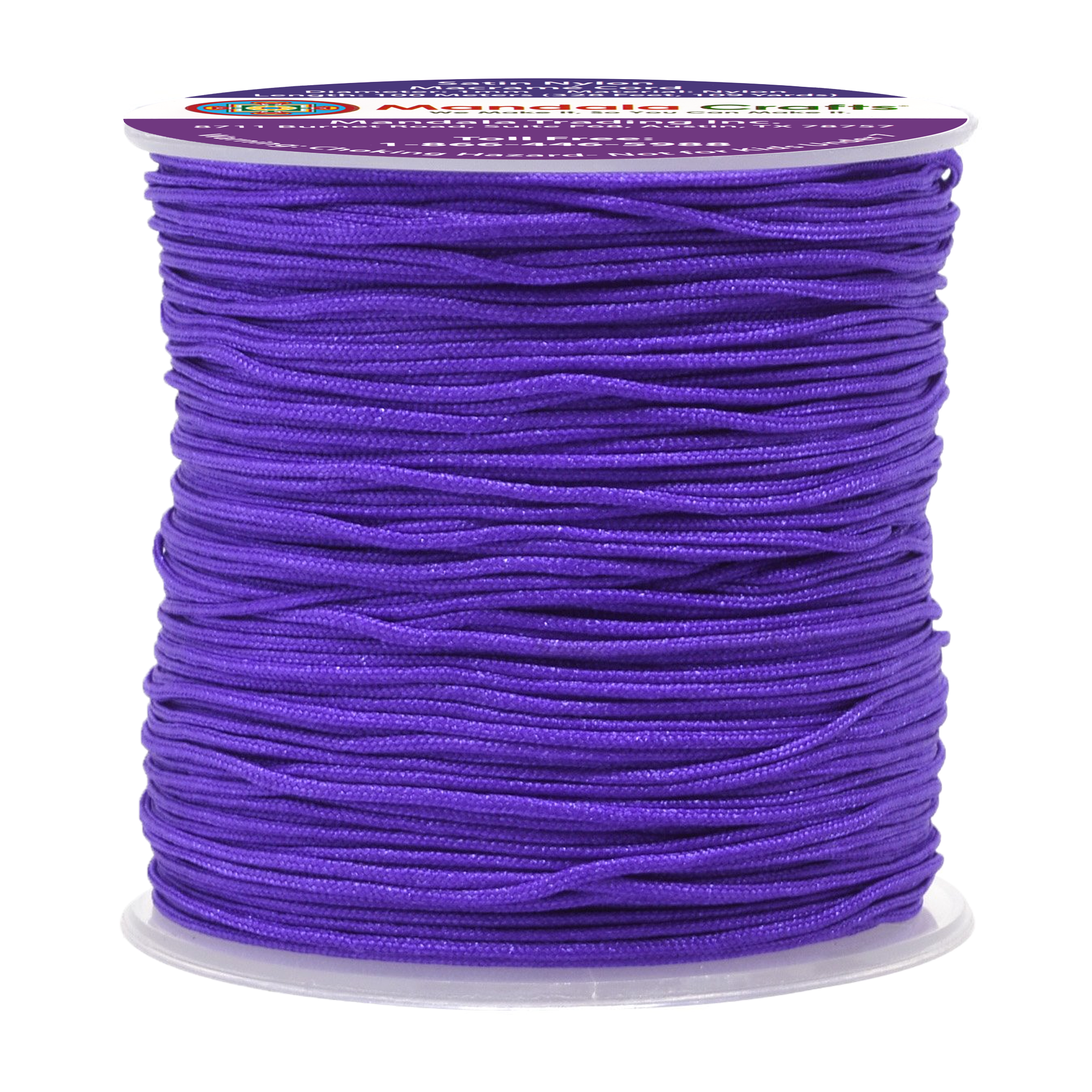 1mm Nylon Satin Cord, Rattail Trim Thread for Chinese Knotting, Kumihimo, Beading, Macrame, Jewelry Making, Sewing