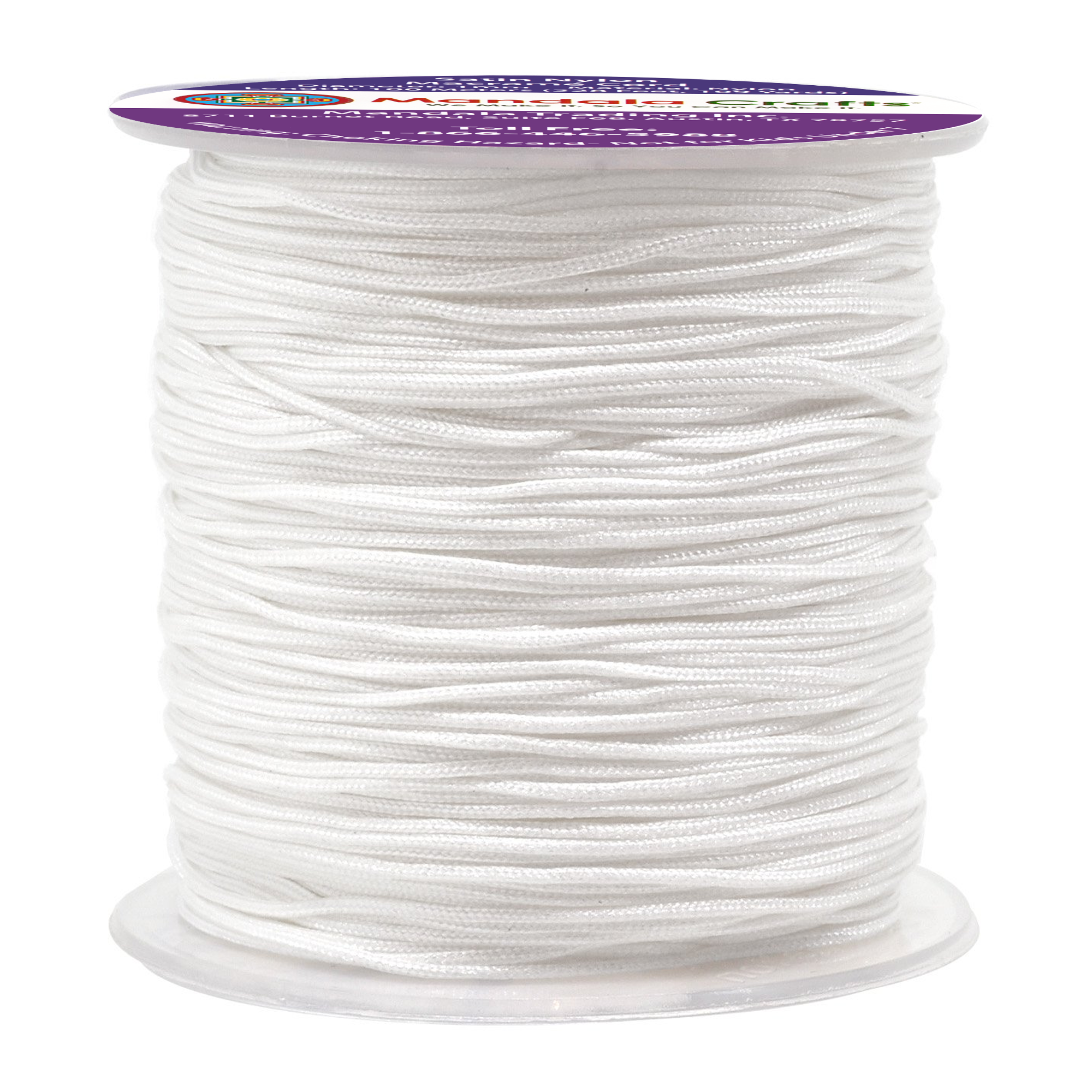 1mm Nylon Satin Cord, Rattail Trim Thread for Chinese Knotting, Kumihimo, Beading, Macrame, Jewelry Making, Sewing