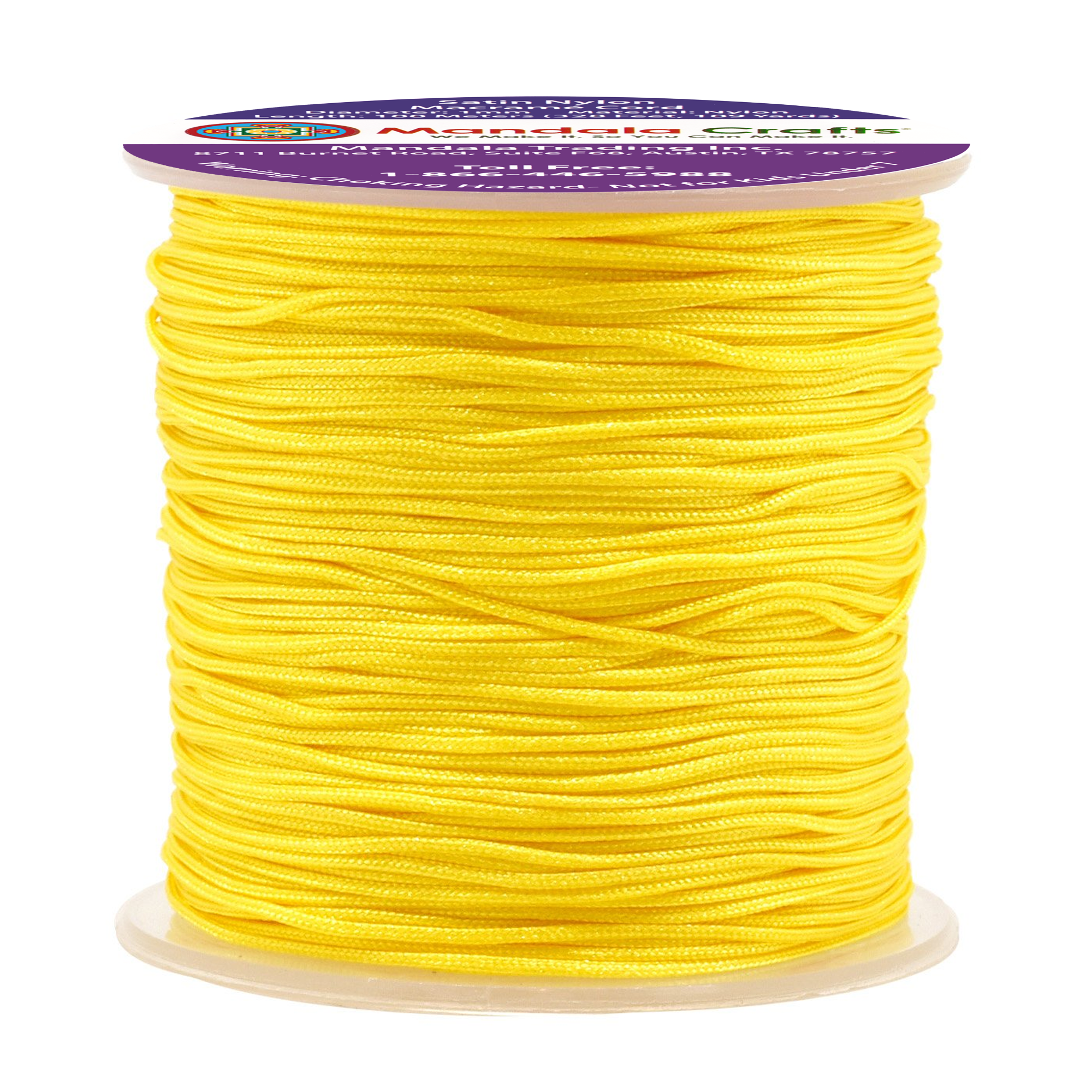 1mm Nylon Satin Cord, Rattail Trim Thread for Chinese Knotting, Kumihimo, Beading, Macrame, Jewelry Making, Sewing