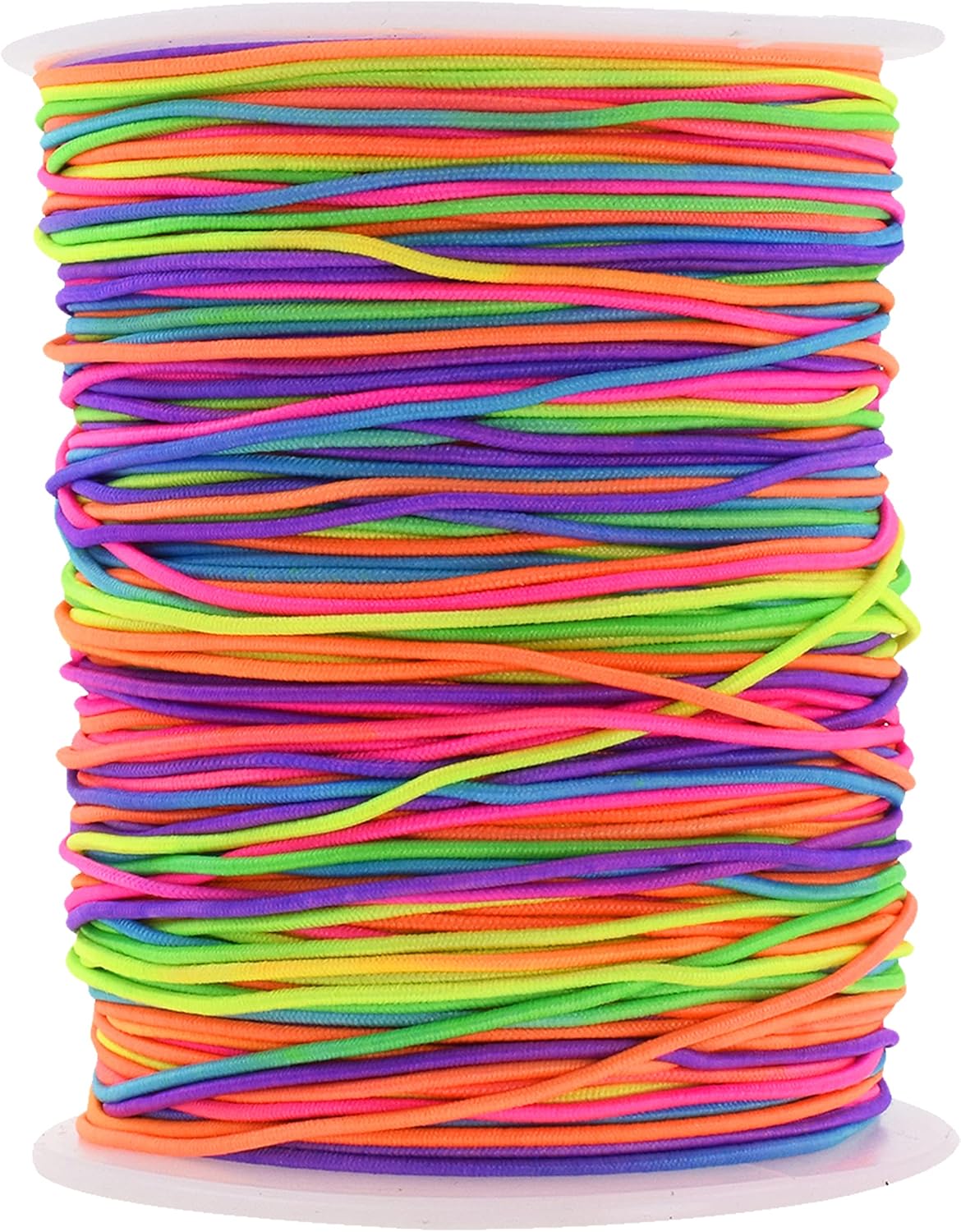 Mandala Crafts 1mm Elastic Cord Stretchy String for Bracelets, Necklaces, Jewelry Making, Beading, Masks; 109 Yards