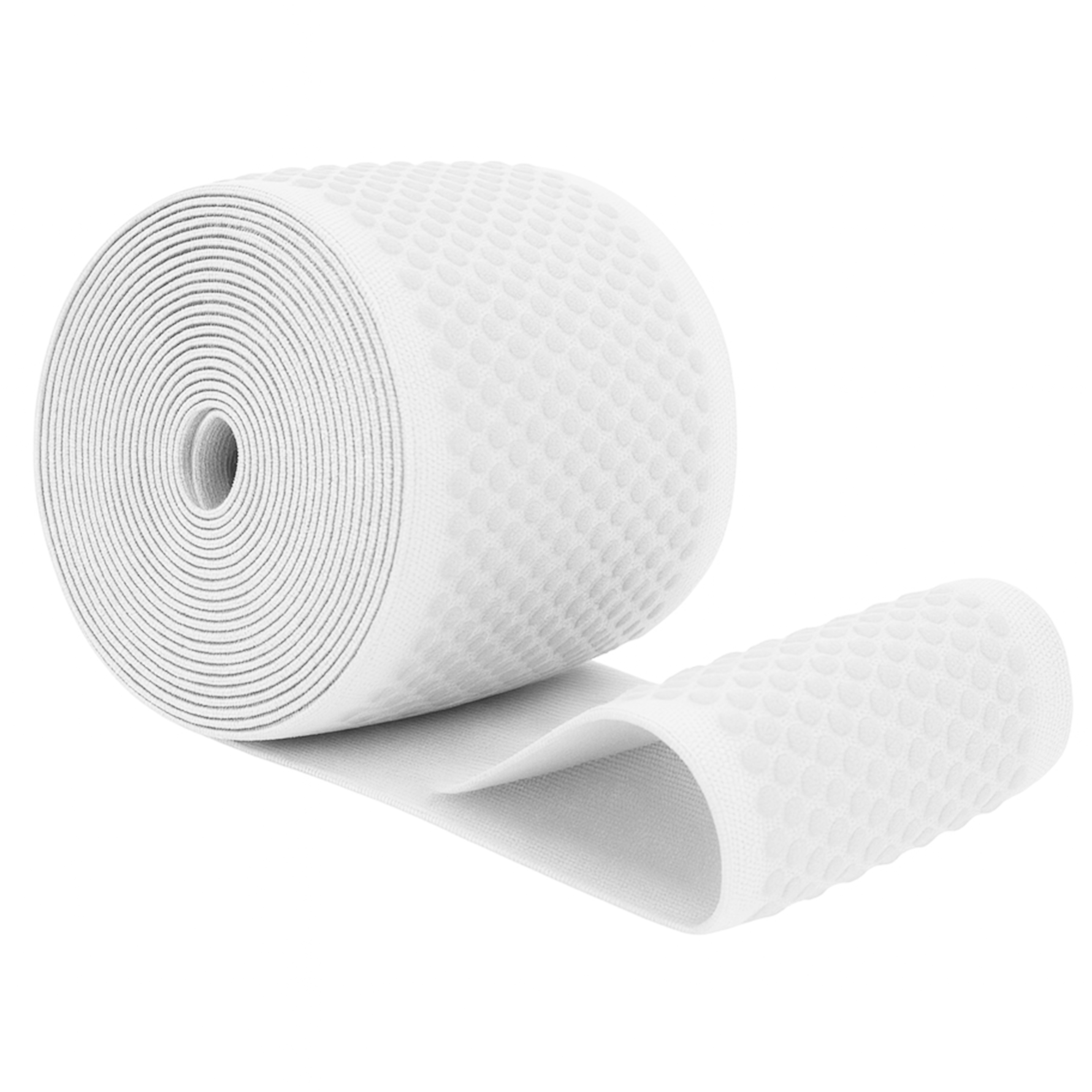 Mandala Crafts Elastic Silicone Gripper Tape for Clothing - Dotted Non Slip Elastic Band for Sewing - Silicone Elastic Straps Flat Stretchy Fabric Elastic Ribbon