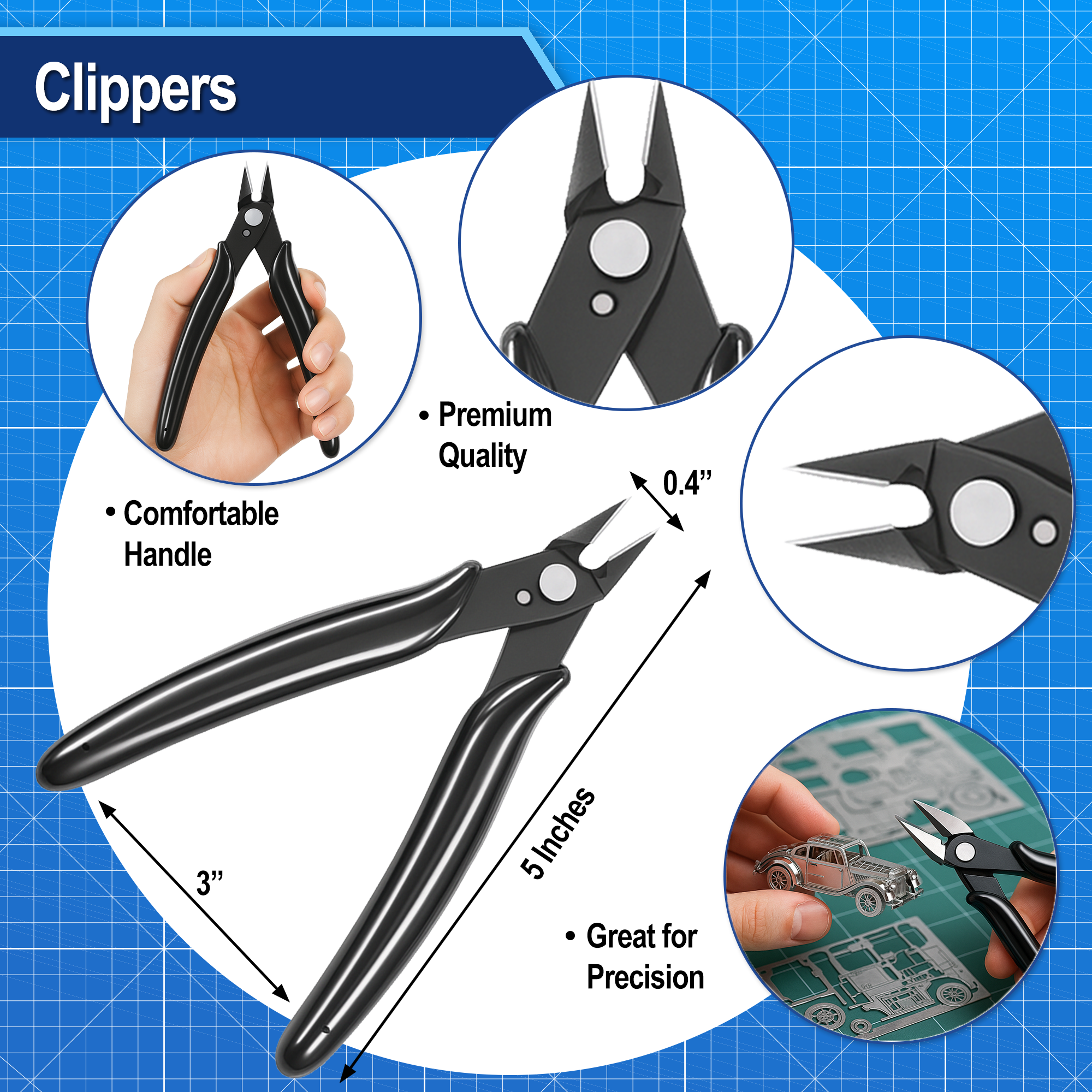 22 PC Model Building Hobby Tools Kit for Metal & Plastic - Pliers, Clipper, Knife, Bending, Winding, Twisting Rod for Miniatures, Mecha, Scale Kits, Aircraft, Tanks, Ships, Cars, Resin