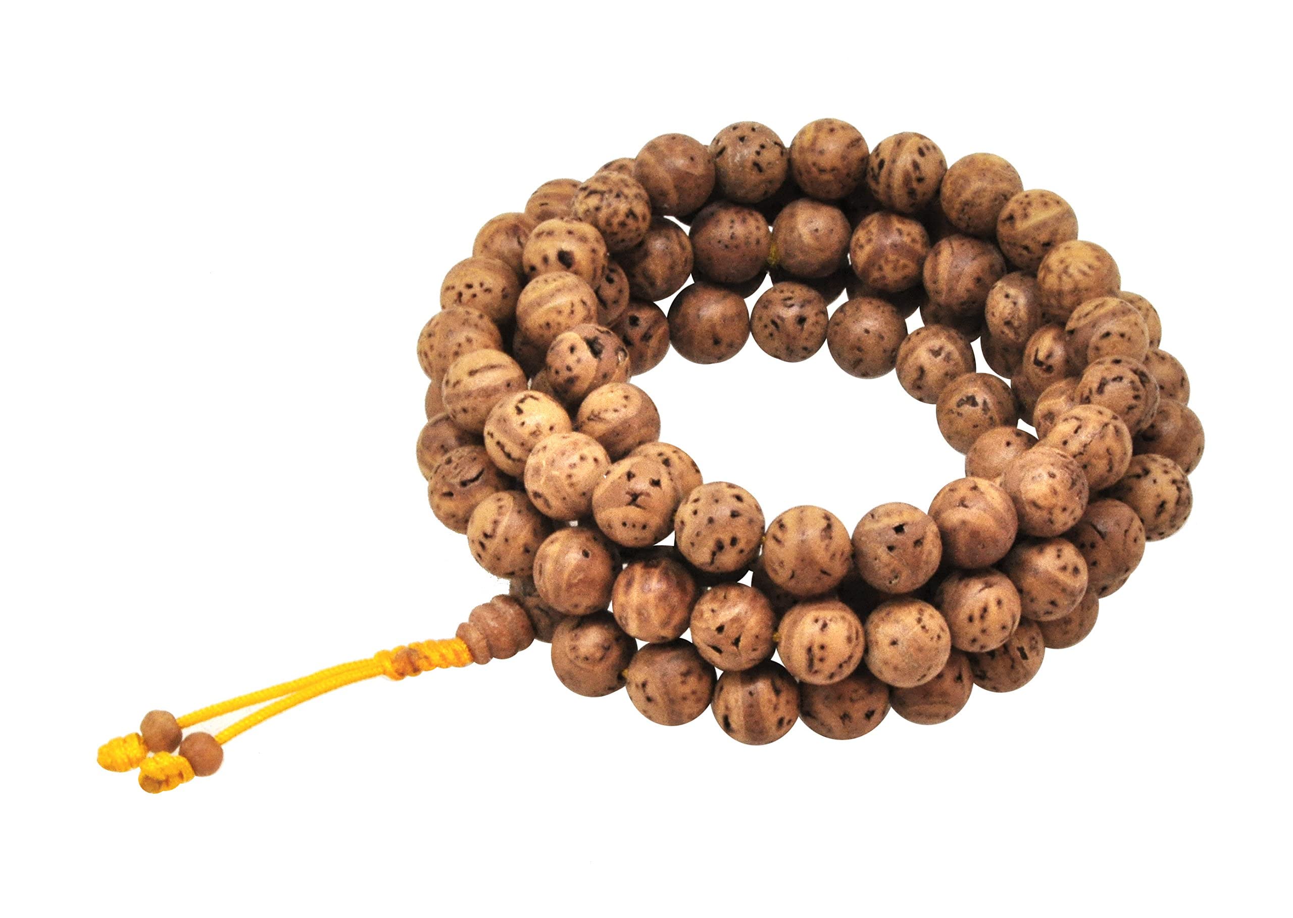 Mandala Crafts Bodhi Seed Beads Mala Beads 108 Buddhist Prayer Beads – Japa Bodhi Seeds Meditation Beads Tibetan Rosary Bodhi Mala Necklace for Men Women Yoga Meditation