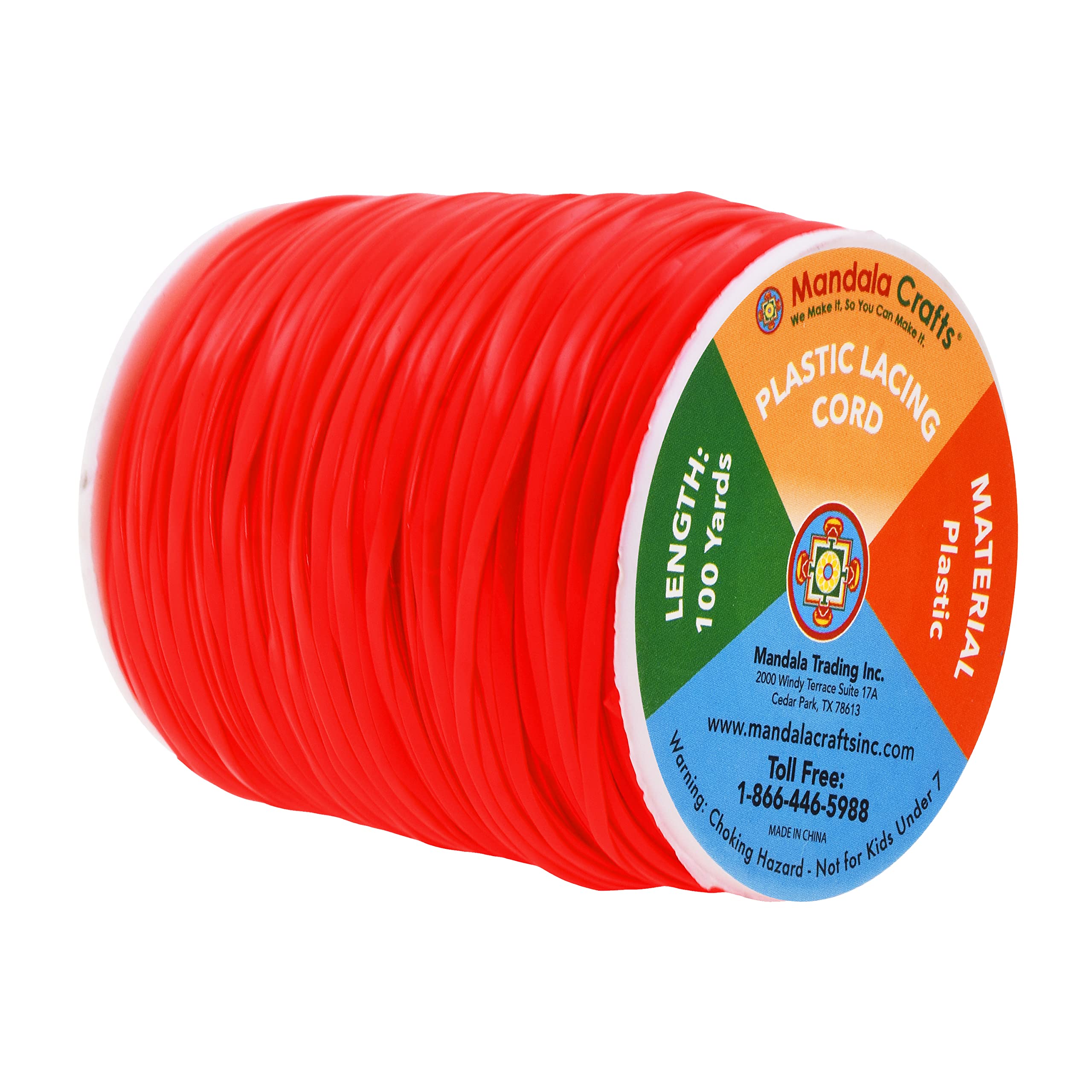 Mandala Crafts Rainbow Combo Plastic Lacing Cord Boondoggle String Kit - 1.5mm 1000 Yds Gimp String Kit for Keychain Plastic Cord Bracelet Necklace Jewelry Making - Plastic Lanyard String