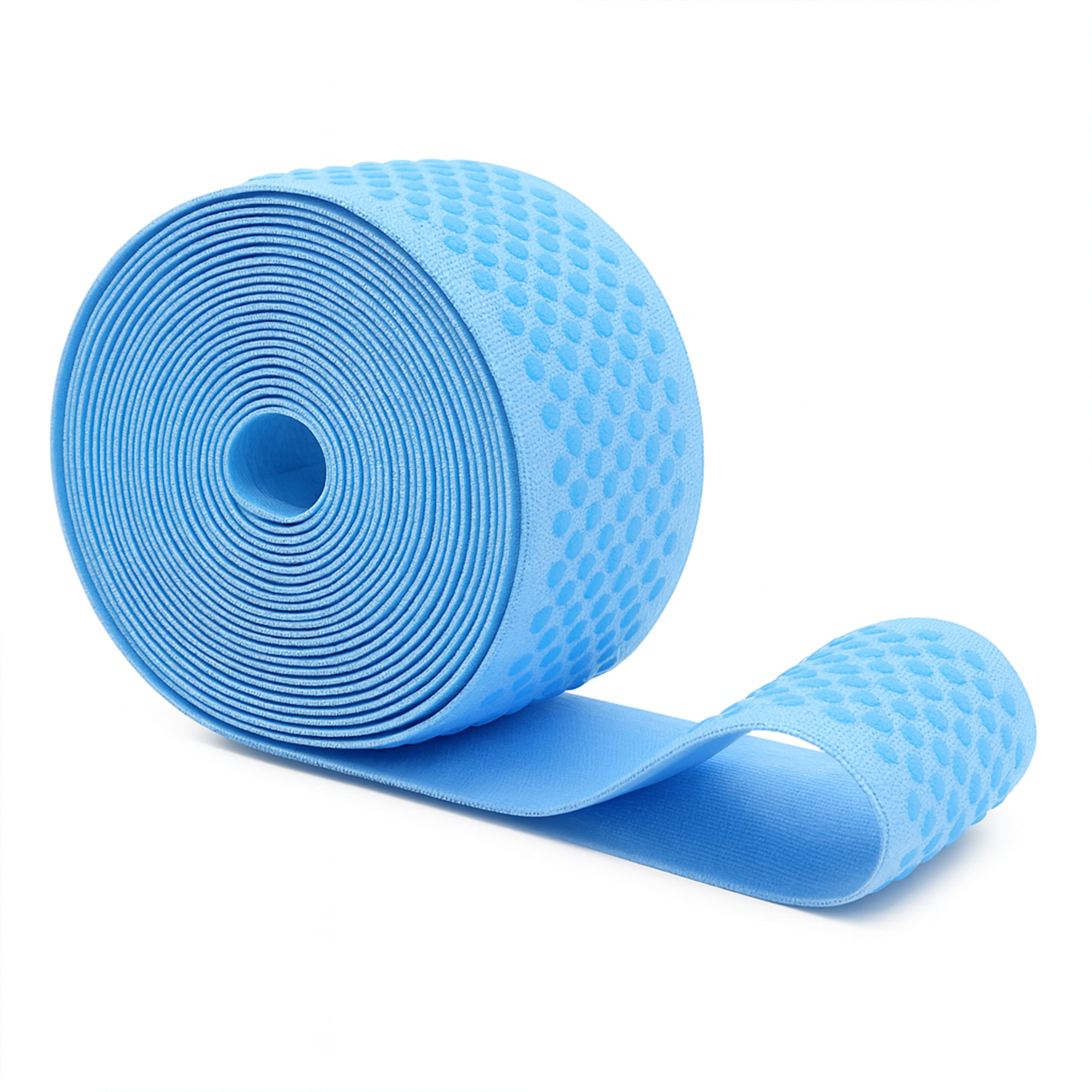 Mandala Crafts Elastic Silicone Gripper Tape for Clothing - Dotted Non Slip Elastic Band for Sewing - Silicone Elastic Straps Flat Stretchy Fabric Elastic Ribbon