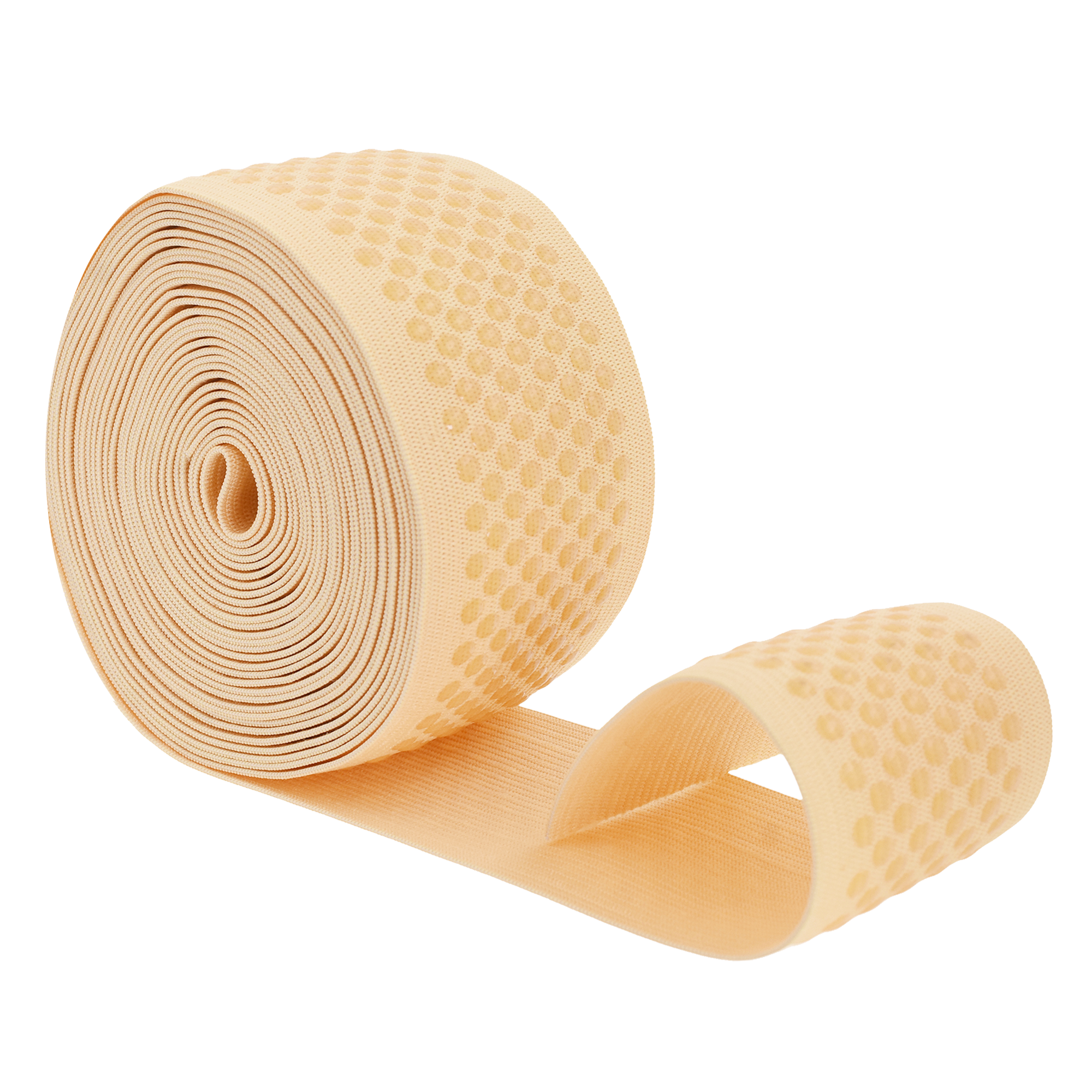 Mandala Crafts Elastic Silicone Gripper Tape for Clothing - Dotted Non Slip Elastic Band for Sewing - Silicone Elastic Straps Flat Stretchy Fabric Elastic Ribbon