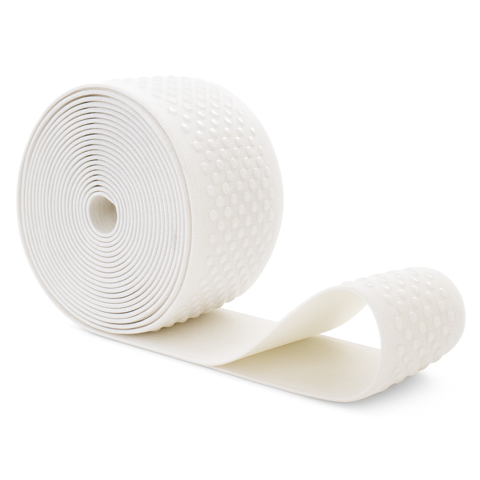 Mandala Crafts Elastic Silicone Gripper Tape for Clothing - Dotted Non Slip Elastic Band for Sewing - Silicone Elastic Straps Flat Stretchy Fabric Elastic Ribbon