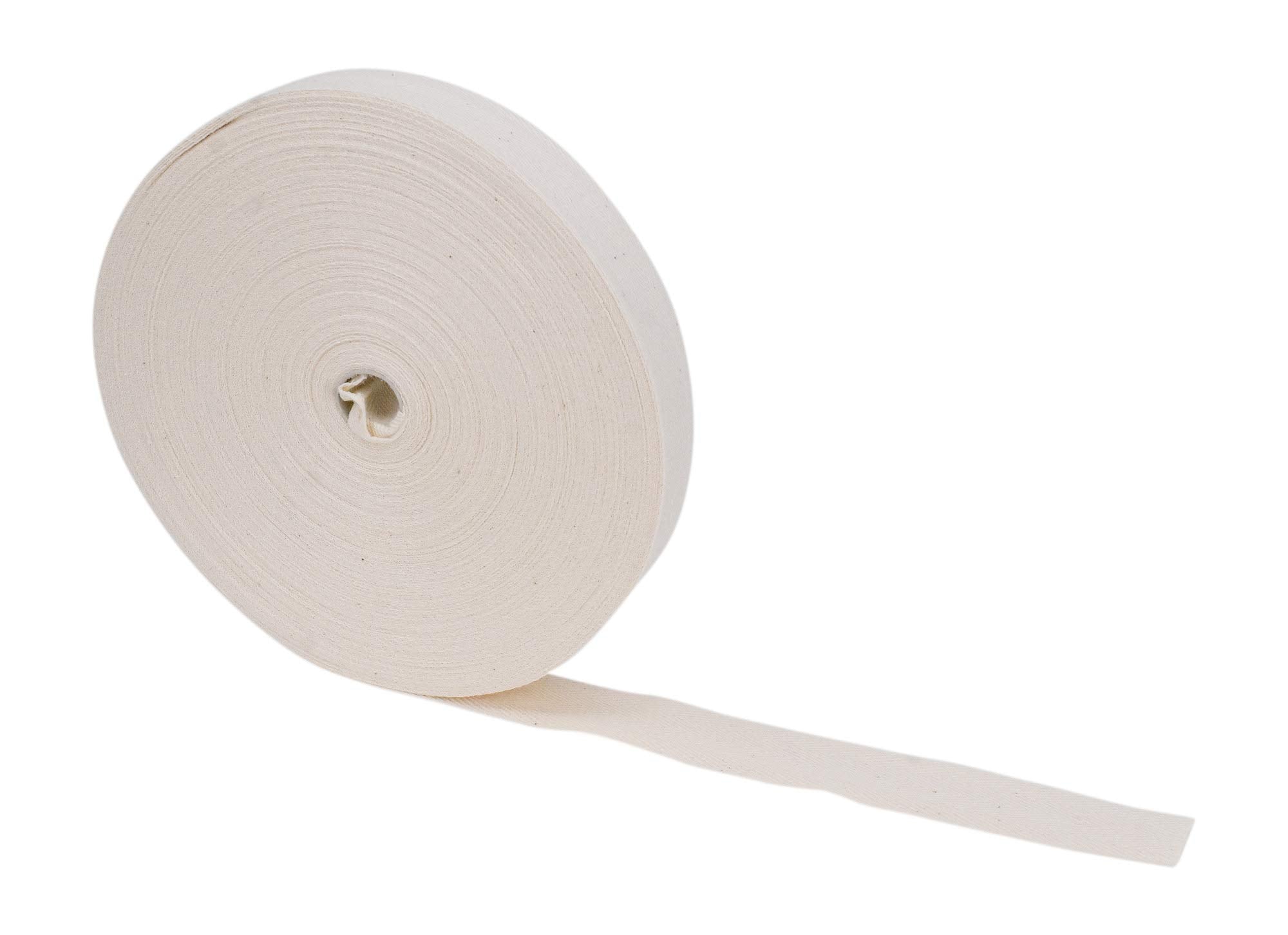 Cotton Twill Tape - Cotton Ribbon Webbing - Soft Cotton Herringbone Tape Cloth Strap for Seam Binding Sewing Trimming