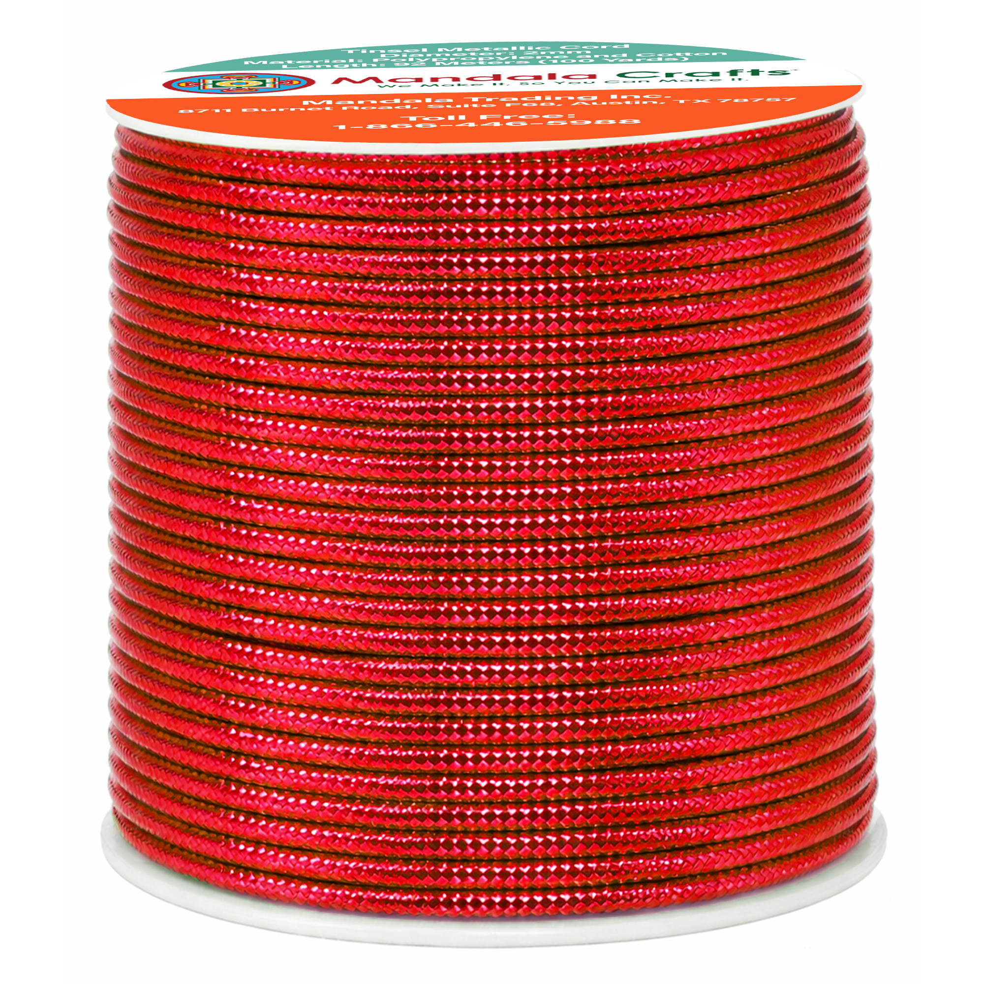 Metallic Cord Tinsel String Rope for Ornament Hanging, Decorating, Gift Wrapping, Crafting