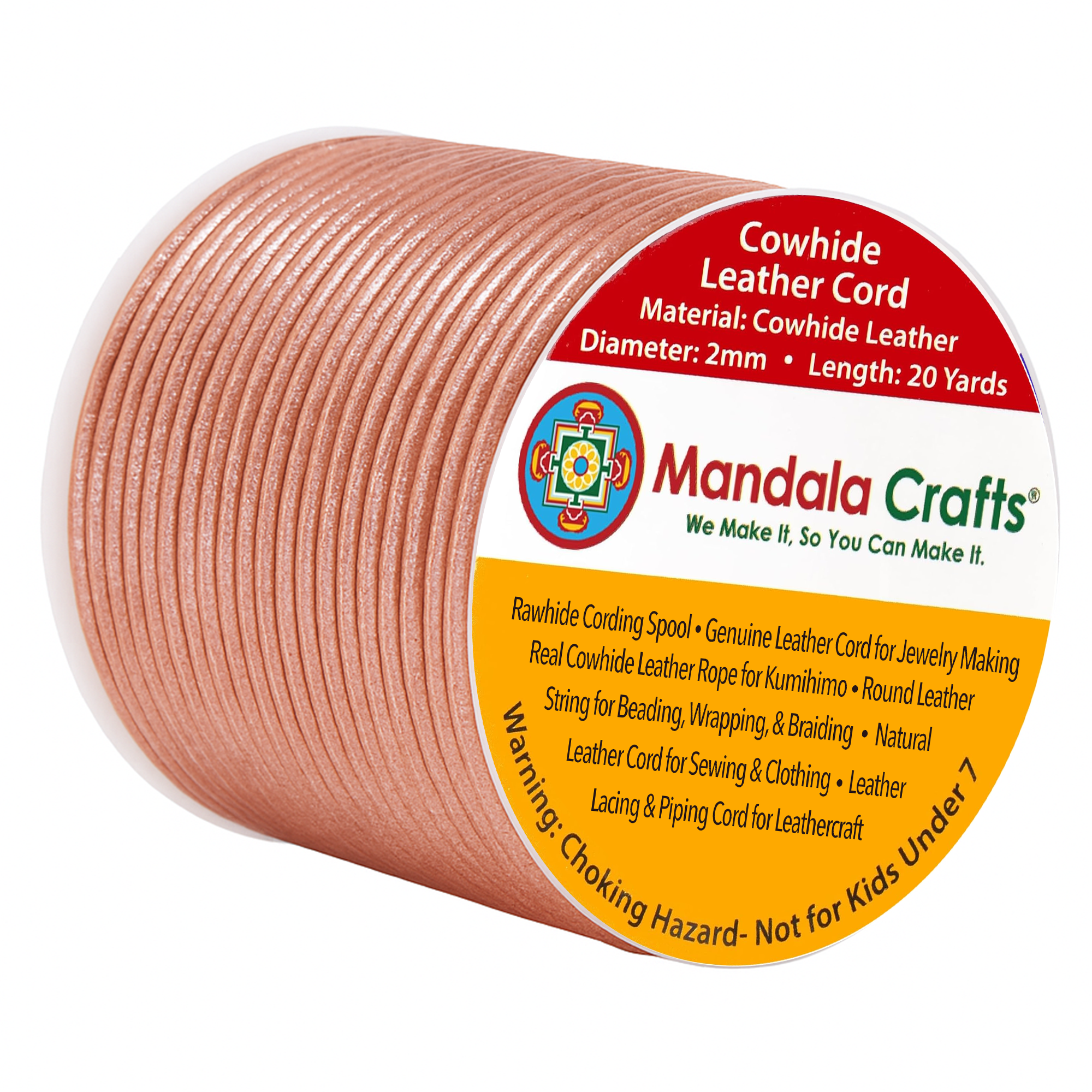 Round Cowhide Genuine Leather String Cord, Natural Rawhide Rope for Jewelry Making, Kumihimo Braiding, Shoelaces