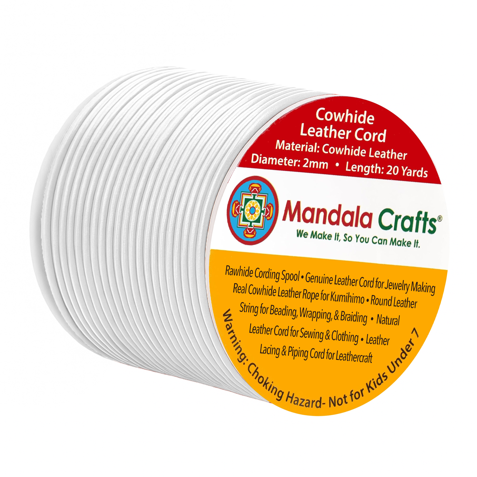 Round Cowhide Genuine Leather String Cord, Natural Rawhide Rope for Jewelry Making, Kumihimo Braiding, Shoelaces