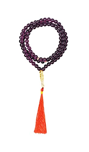 Mandala Crafts Purple Glass Tasbih Prayer Beads - Misbaha Beads Muslim Prayer Beads for Men and Women - Islamic Prayer Beads Tasbih Beads Necklace