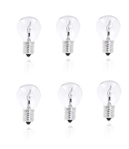 Mandala Crafts Lava Lamp Light Bulb 40 Watt S11 E17 120v Glitter Lamp Bulb - Lava Lamp Replacement Bulb 40w  Dimmable Warm White Lava Light Bulb for Lava Lamp 6-Pack