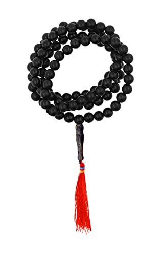 Mandala Crafts Black Wood Tasbih Prayer Beads - Misbaha Beads Muslim Prayer Beads for Men and Women - Islamic Prayer Beads Tasbih Beads Necklace