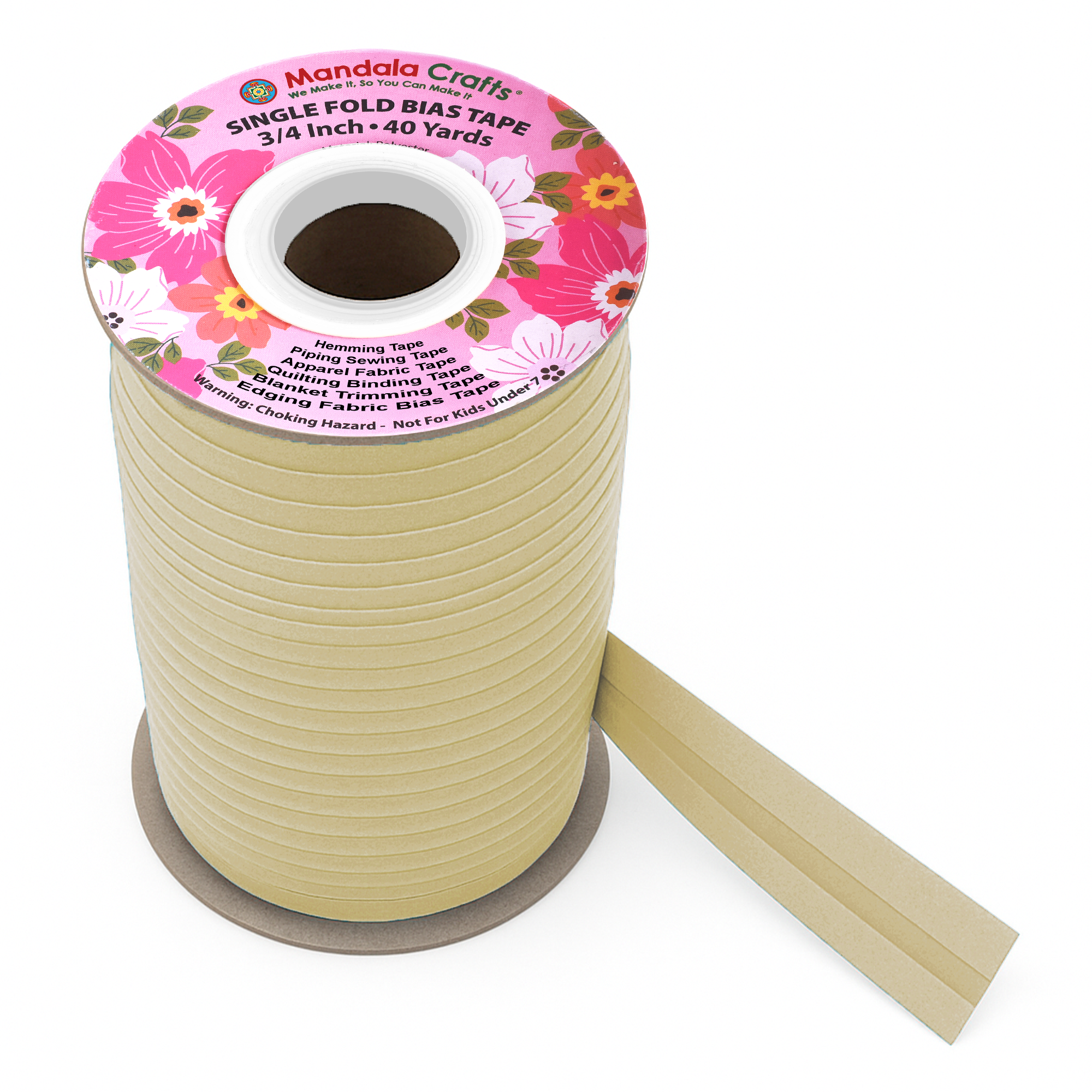 3/4 Inch Fabric Single Fold Bias Tape for Sewing Piping Hemming - 40 Yds Bias Tape Blanket Quilt Bias Binding Tape - Seam Binding Tape