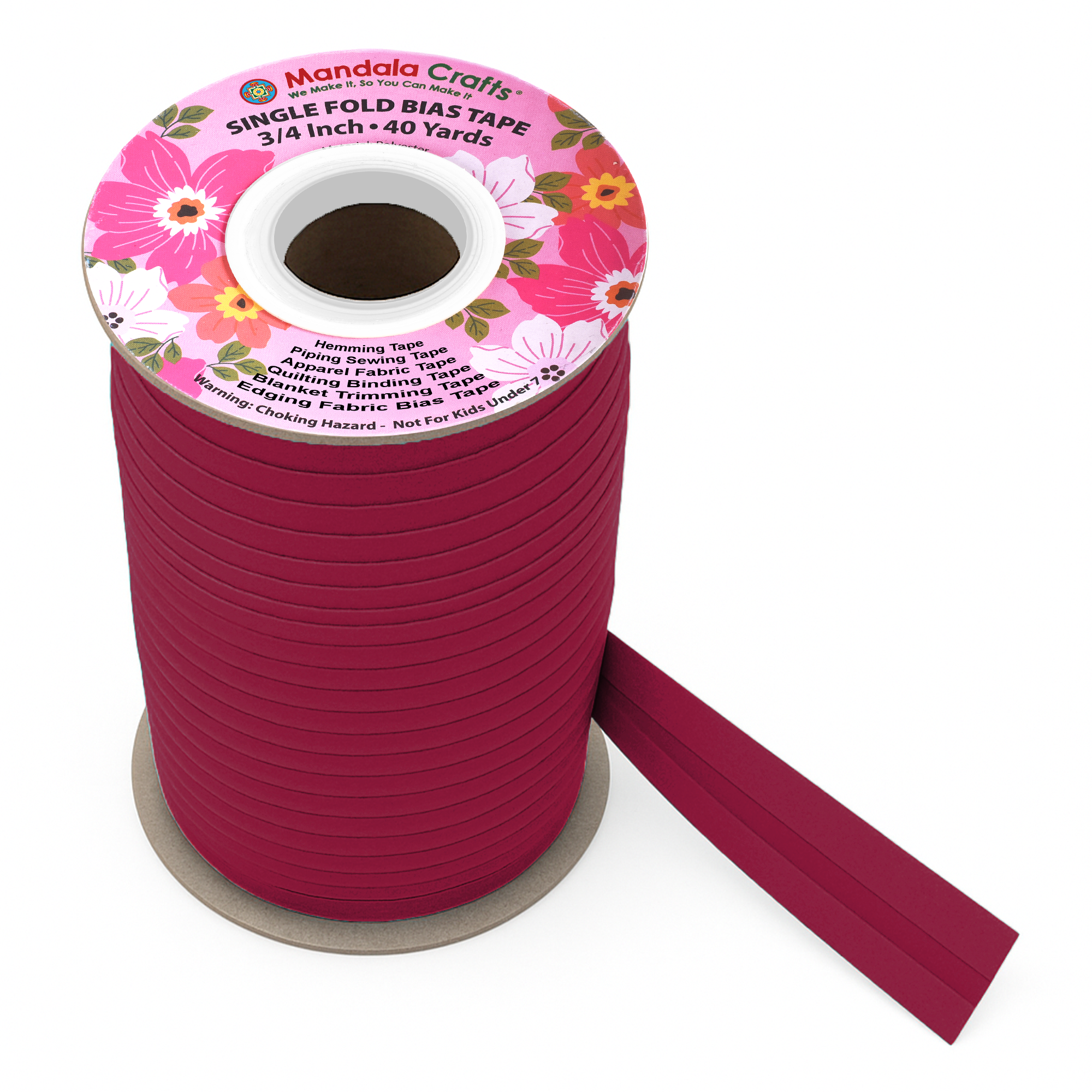 3/4 Inch Fabric Single Fold Bias Tape for Sewing Piping Hemming - 40 Yds Bias Tape Blanket Quilt Bias Binding Tape - Seam Binding Tape