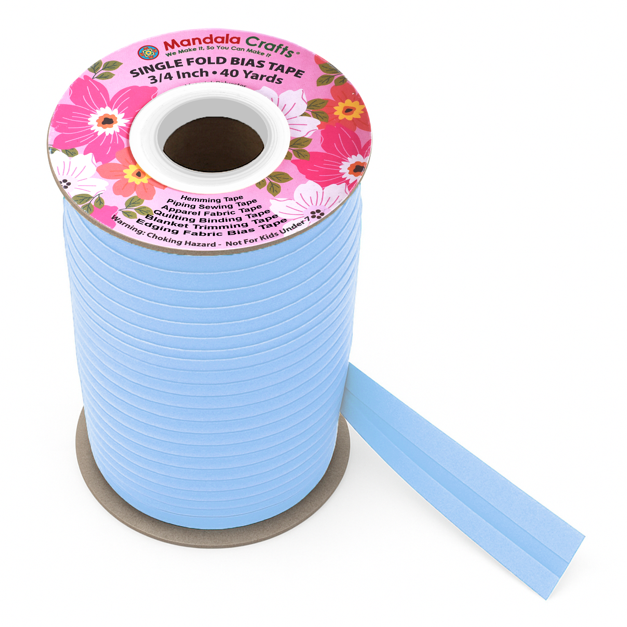 3/4 Inch Fabric Single Fold Bias Tape for Sewing Piping Hemming - 40 Yds Bias Tape Blanket Quilt Bias Binding Tape - Seam Binding Tape