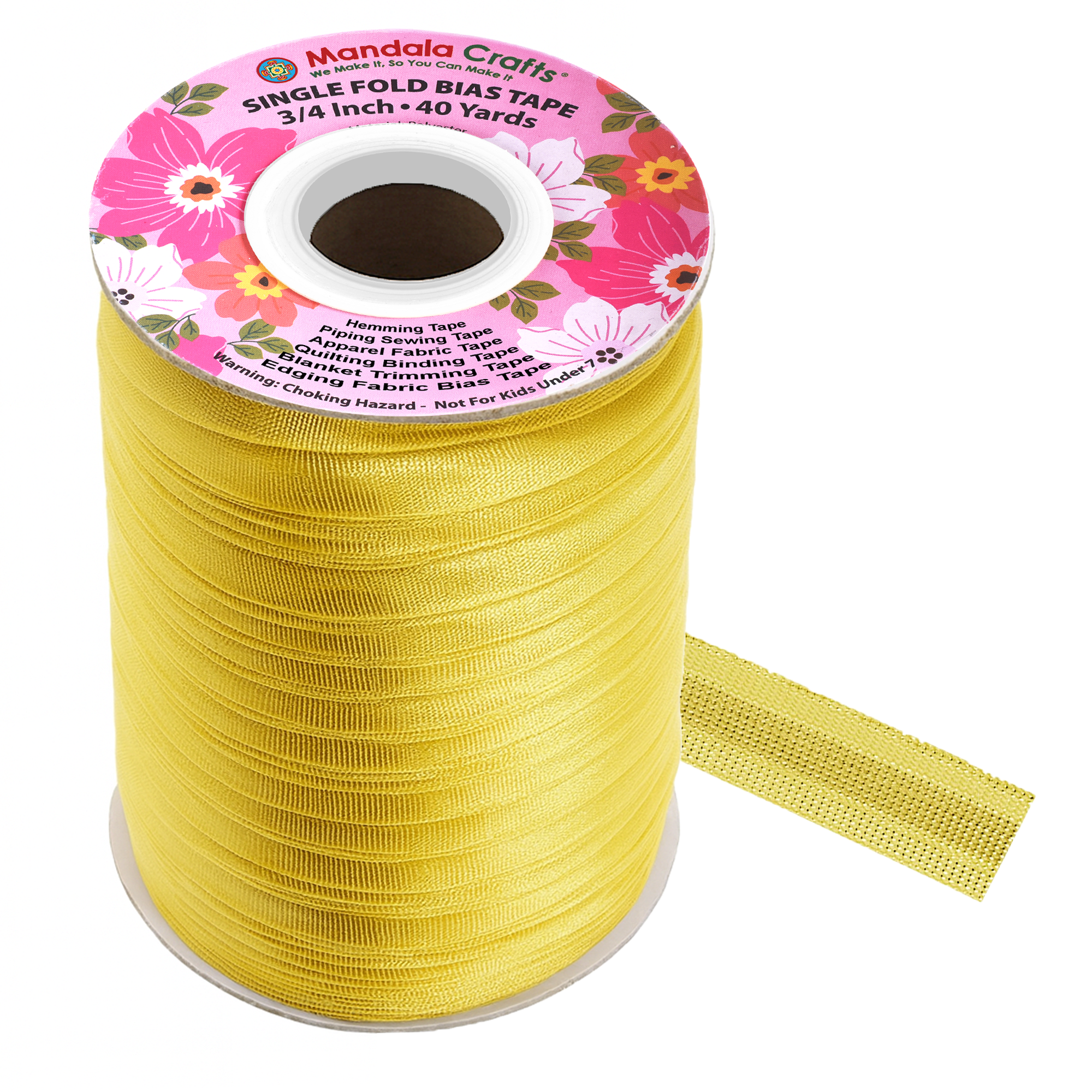 3/4 Inch Fabric Single Fold Bias Tape for Sewing Piping Hemming - 40 Yds Bias Tape Blanket Quilt Bias Binding Tape - Seam Binding Tape