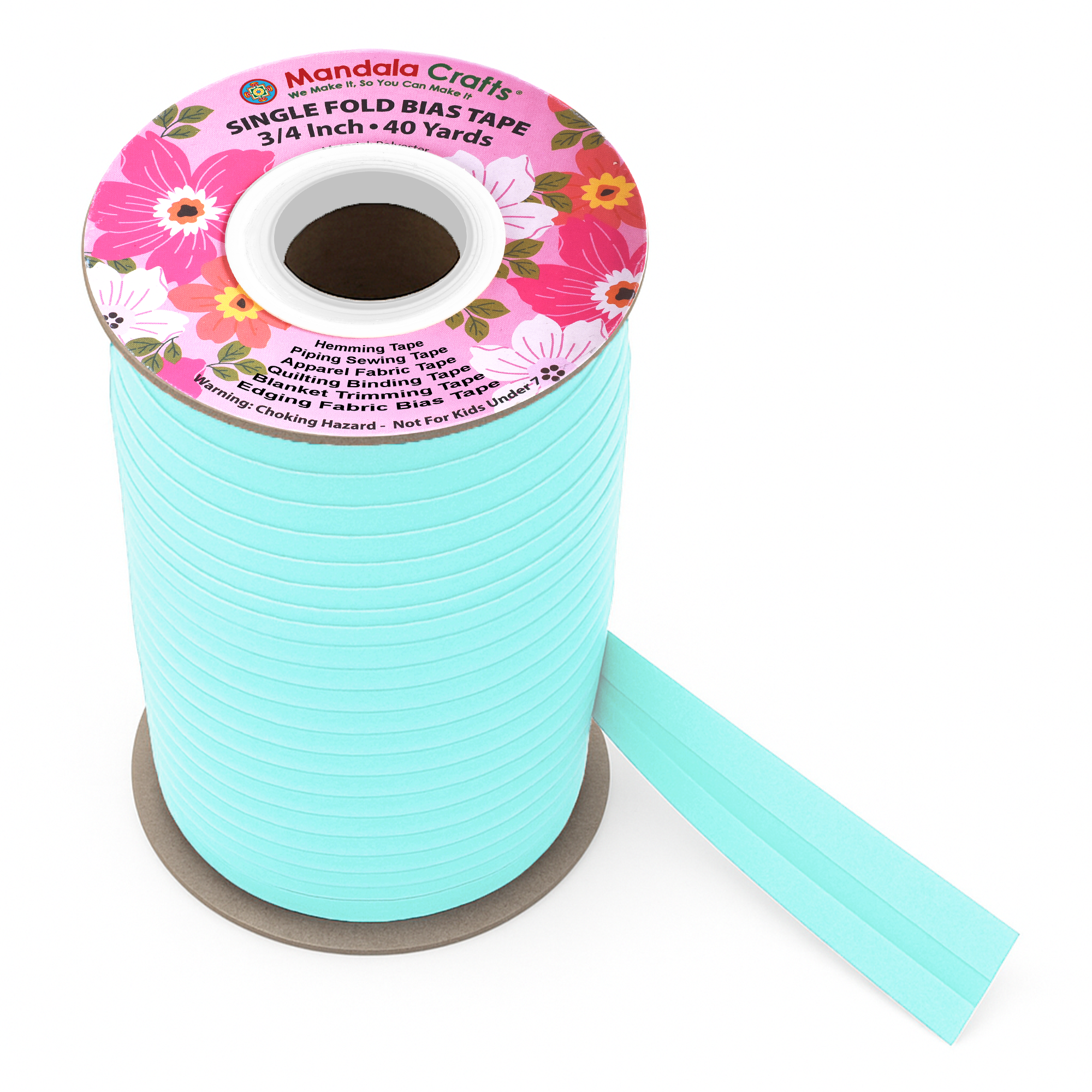 3/4 Inch Fabric Single Fold Bias Tape for Sewing Piping Hemming - 40 Yds Bias Tape Blanket Quilt Bias Binding Tape - Seam Binding Tape