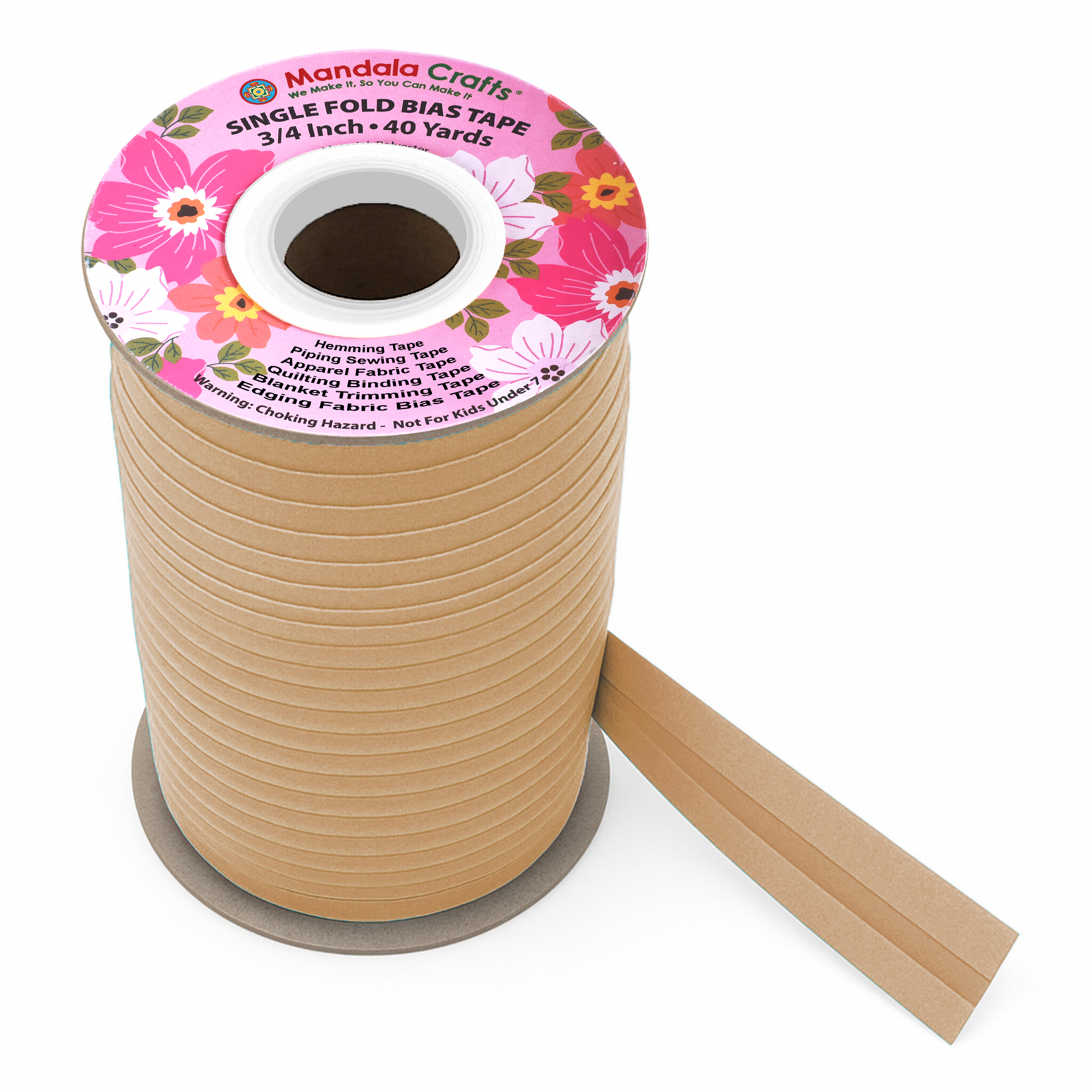 3/4 Inch Fabric Single Fold Bias Tape for Sewing Piping Hemming - 40 Yds Bias Tape Blanket Quilt Bias Binding Tape - Seam Binding Tape