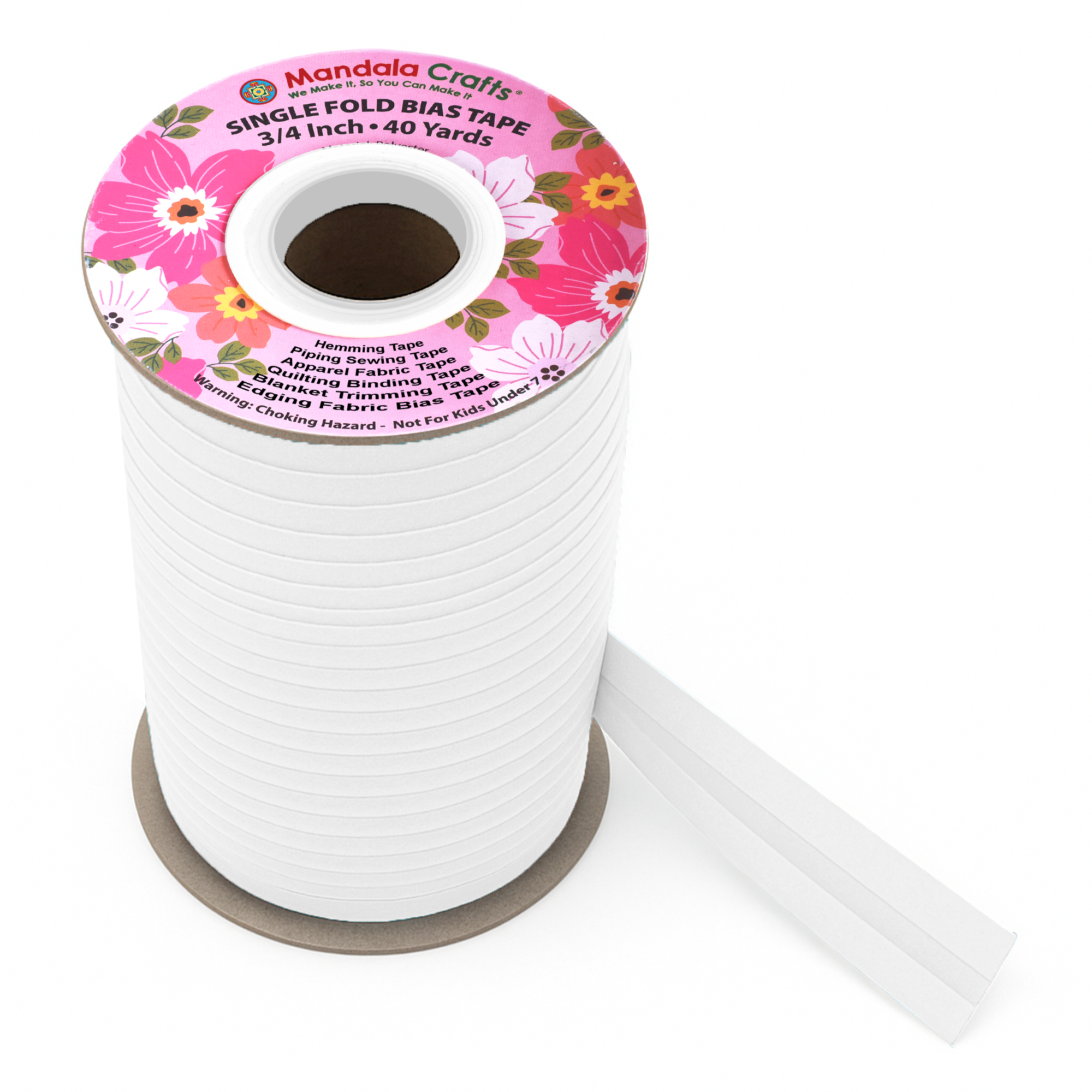 3/4 Inch Fabric Single Fold Bias Tape for Sewing Piping Hemming - 40 Yds Bias Tape Blanket Quilt Bias Binding Tape - Seam Binding Tape