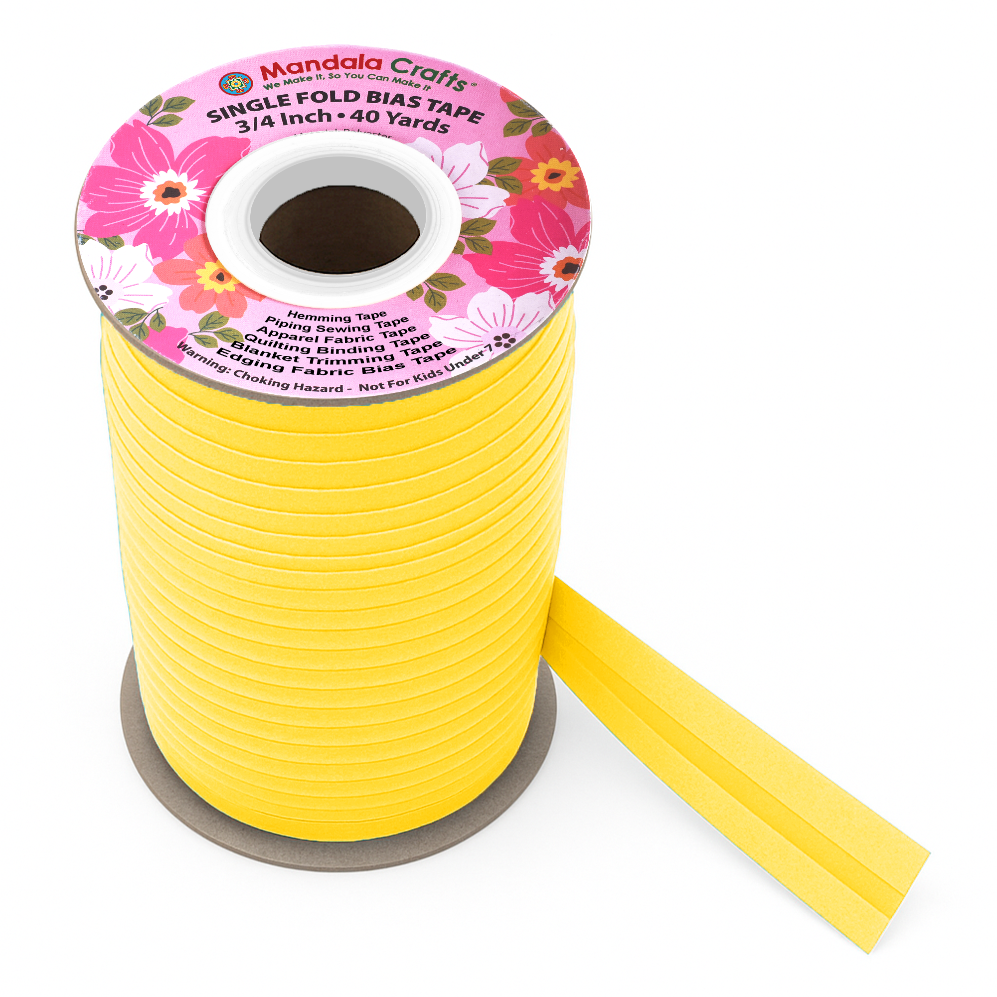 3/4 Inch Fabric Single Fold Bias Tape for Sewing Piping Hemming - 40 Yds Bias Tape Blanket Quilt Bias Binding Tape - Seam Binding Tape