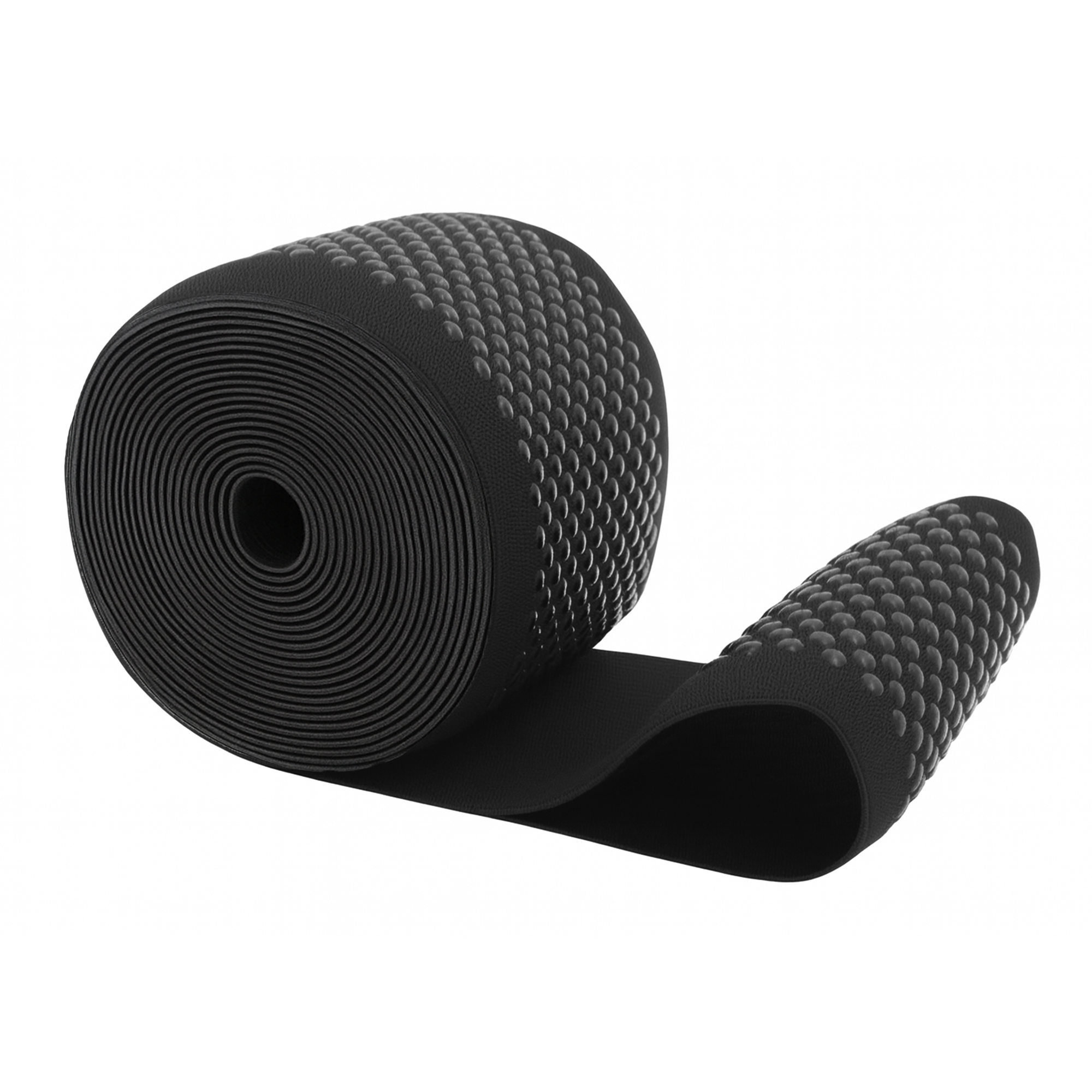 Mandala Crafts Elastic Silicone Gripper Tape for Clothing - Dotted Non Slip Elastic Band for Sewing - Silicone Elastic Straps Flat Stretchy Fabric Elastic Ribbon