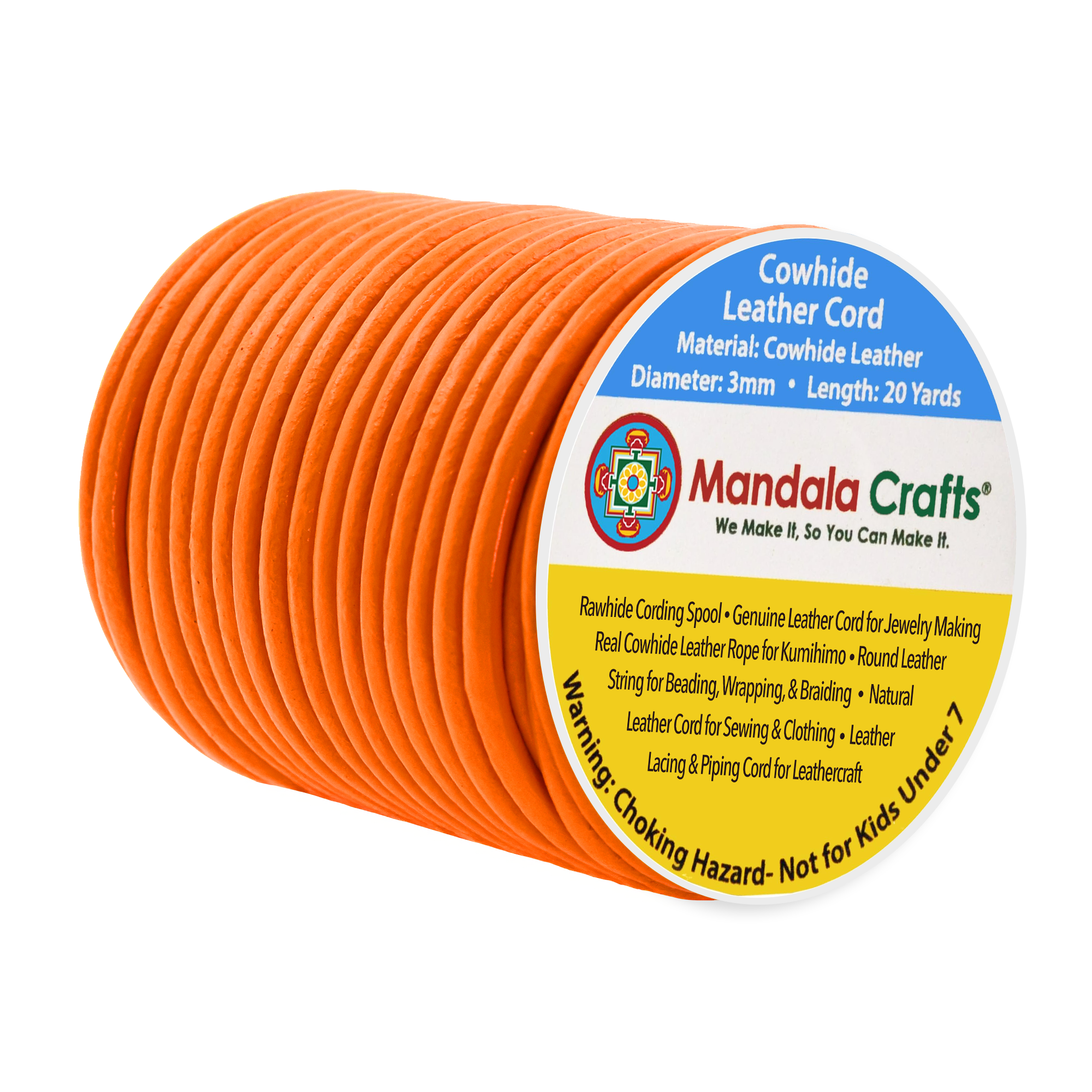 Round Cowhide Genuine Leather String Cord, Natural Rawhide Rope for Jewelry Making, Kumihimo Braiding, Shoelaces