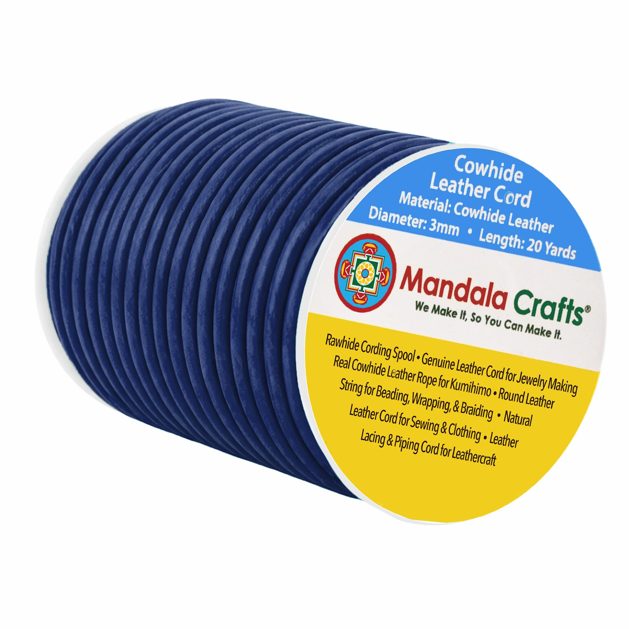 Round Cowhide Genuine Leather String Cord, Natural Rawhide Rope for Jewelry Making, Kumihimo Braiding, Shoelaces