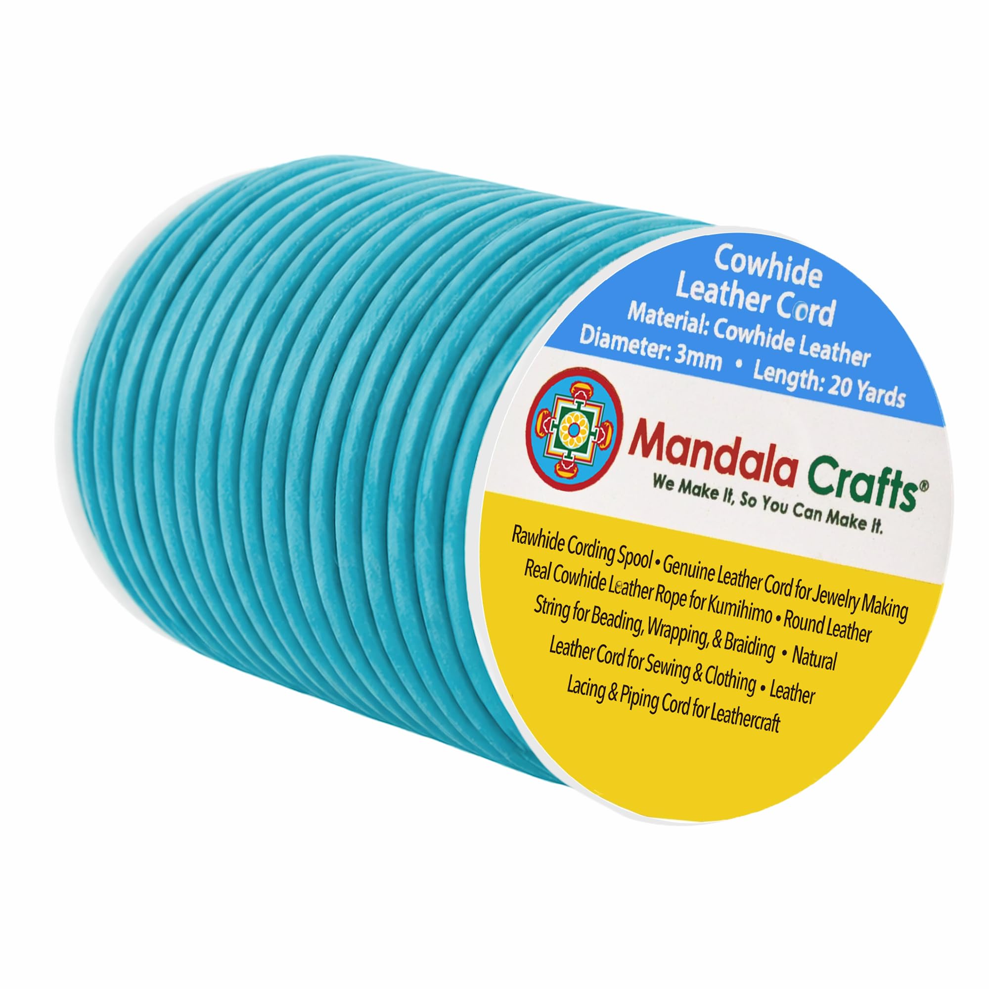 Round Cowhide Genuine Leather String Cord, Natural Rawhide Rope for Jewelry Making, Kumihimo Braiding, Shoelaces